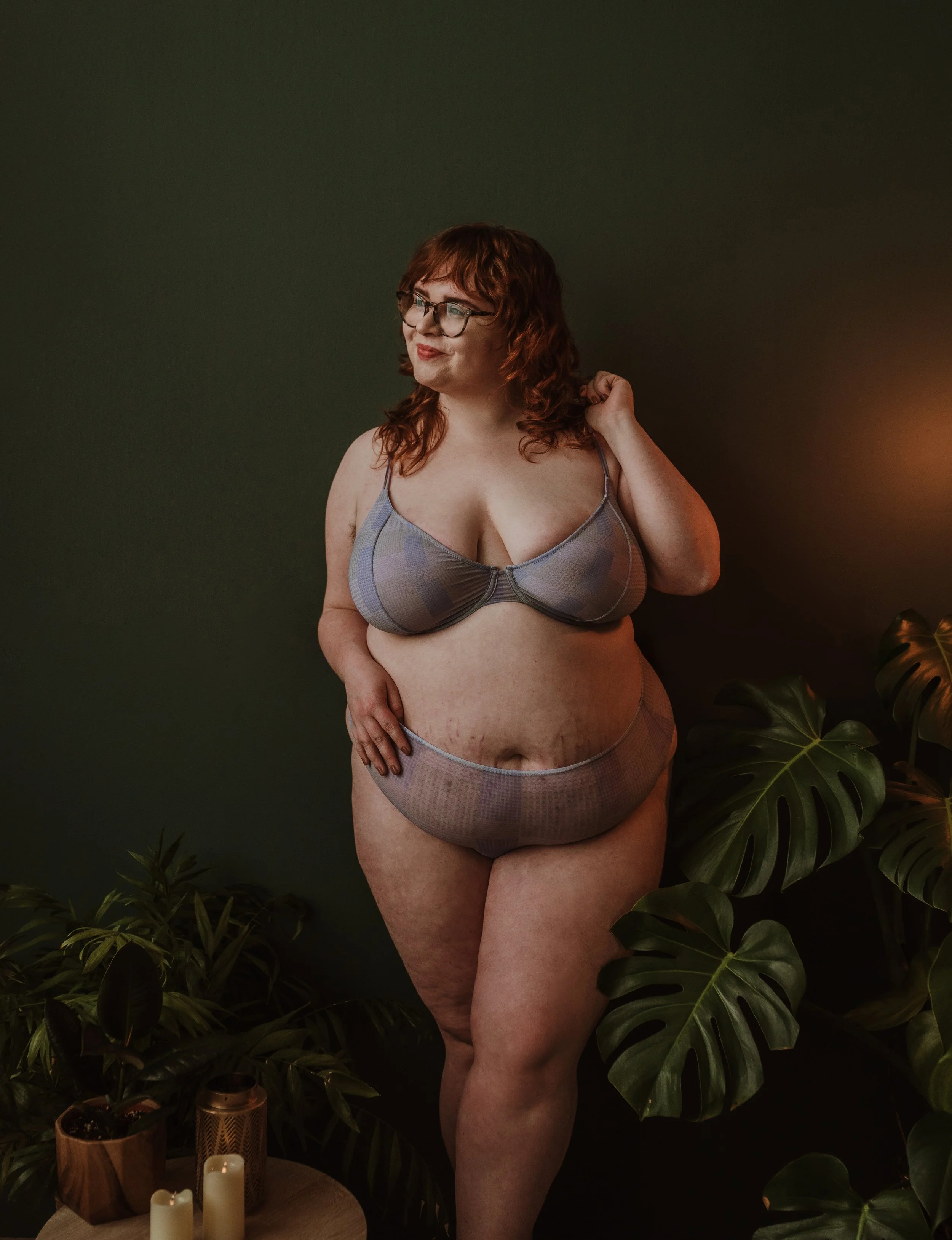 Body positive boudoir photographer Glasgow — intimate studio portrait Scotland