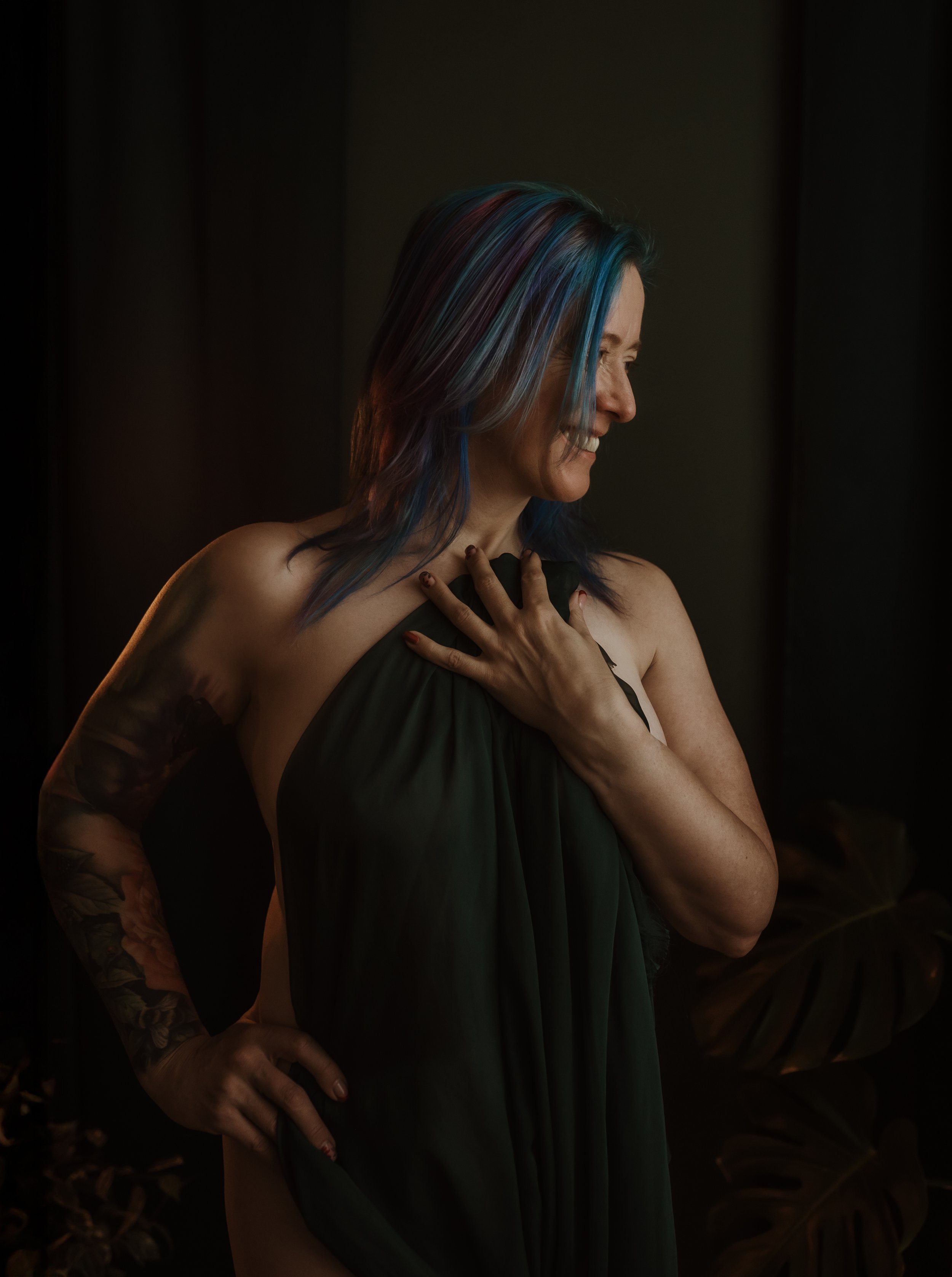 Empowerment boudoir photography Glasgow — studio portrait Marieke Captures