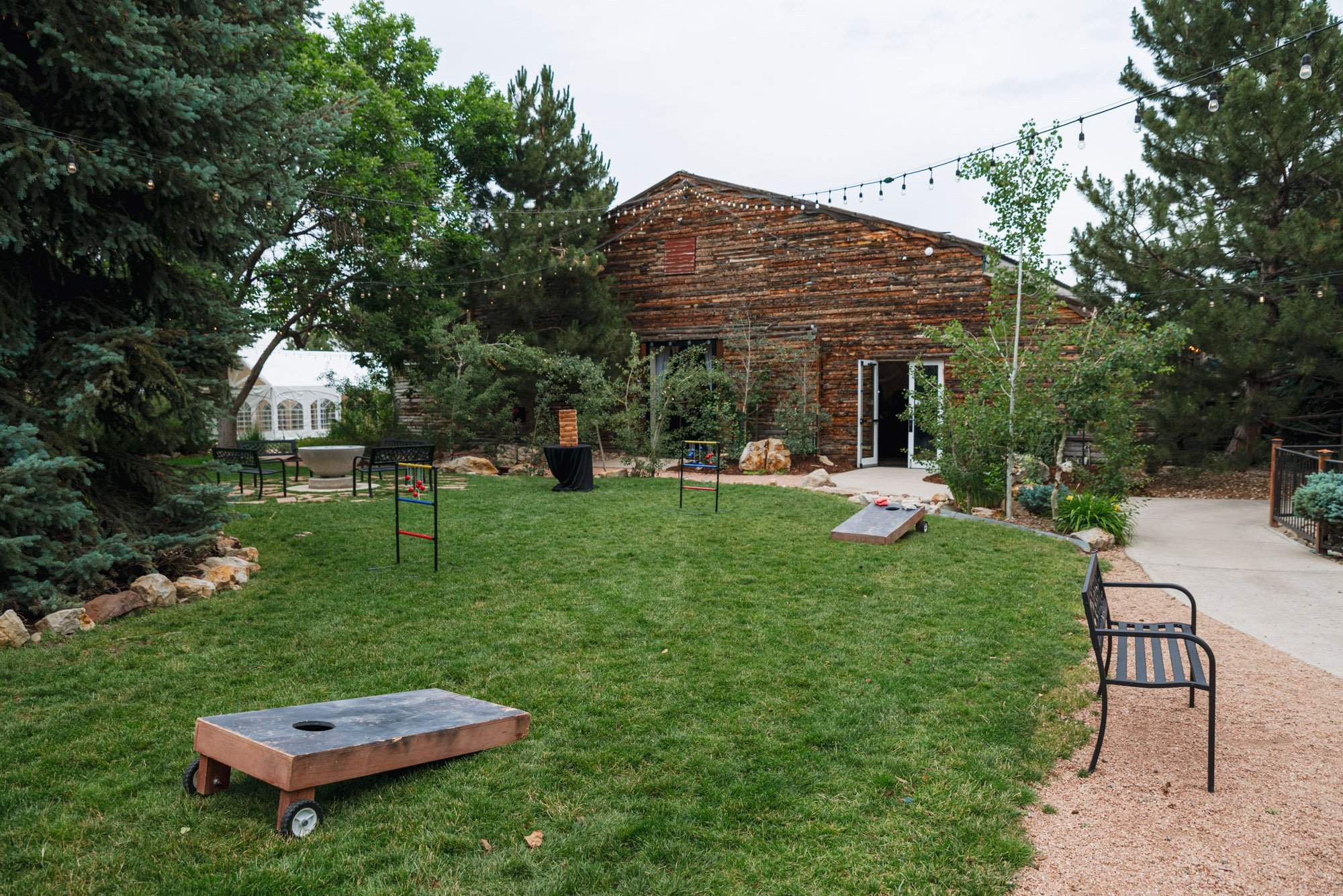 back patio of church ranch event center