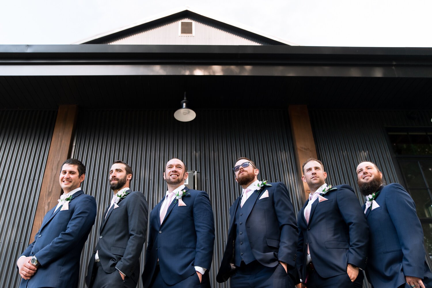 the windsor mill wedding groomsmen photos