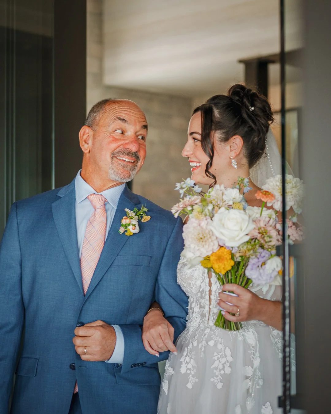 Just sharing a moment before walking down the aisle. 
It was such an honor to witness these two families come together to celebrate Leah & Nick's day. 
The love was evident during every moment of the day.
These small moments matter just as muc