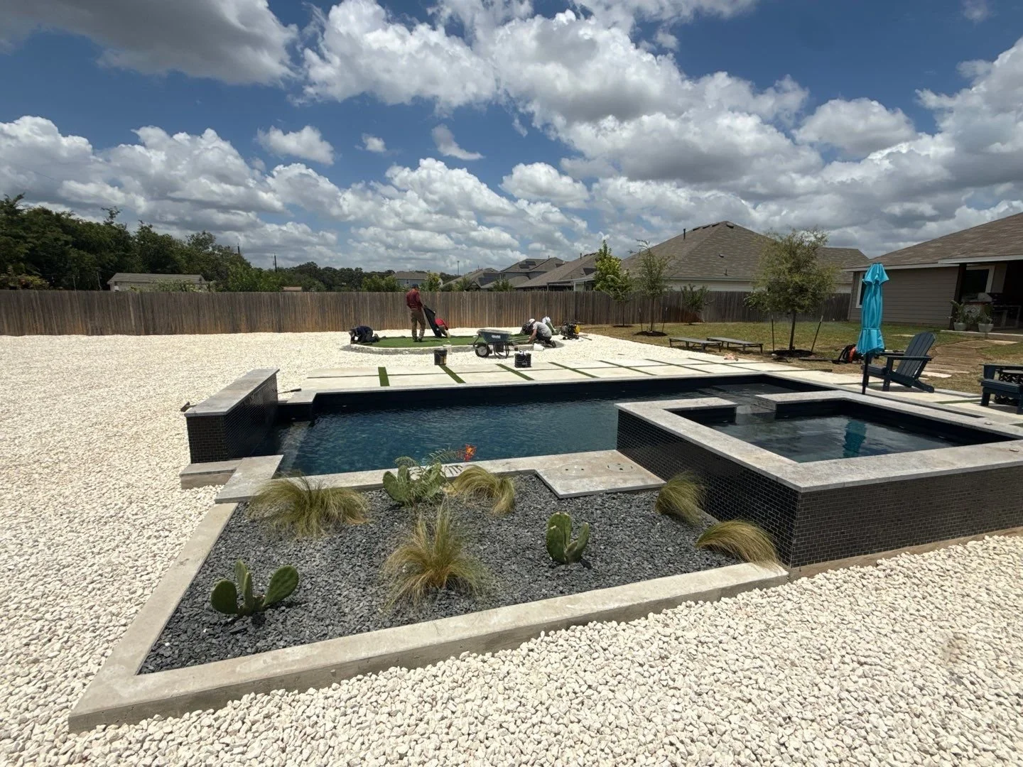 Poolscape project in copper canyon
