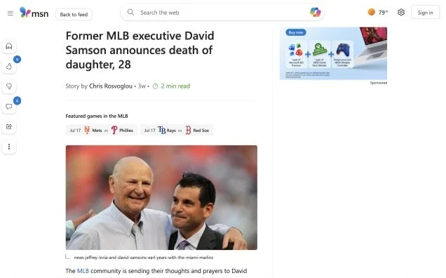 Former MLB executive David Samson announces death of daughter, 28