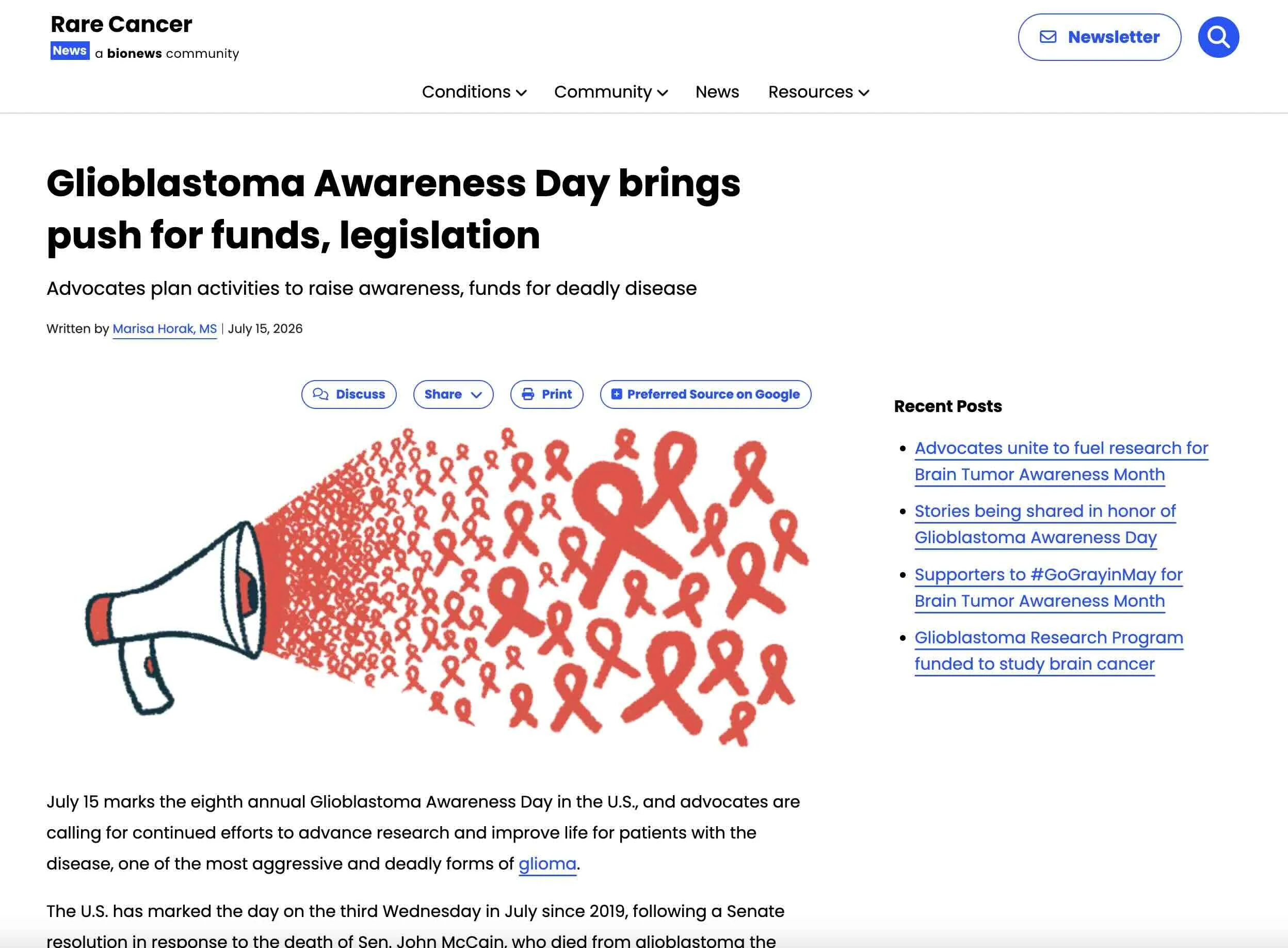 Glioblastoma Awareness Day brings push for funds and legislation
