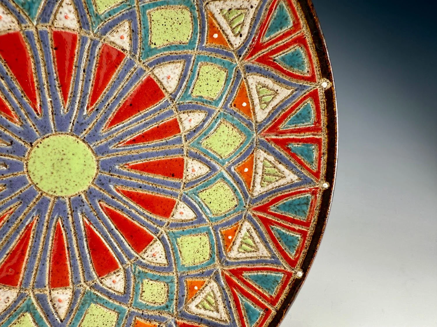 Closeup view of Kaleidoscope Plate Dish