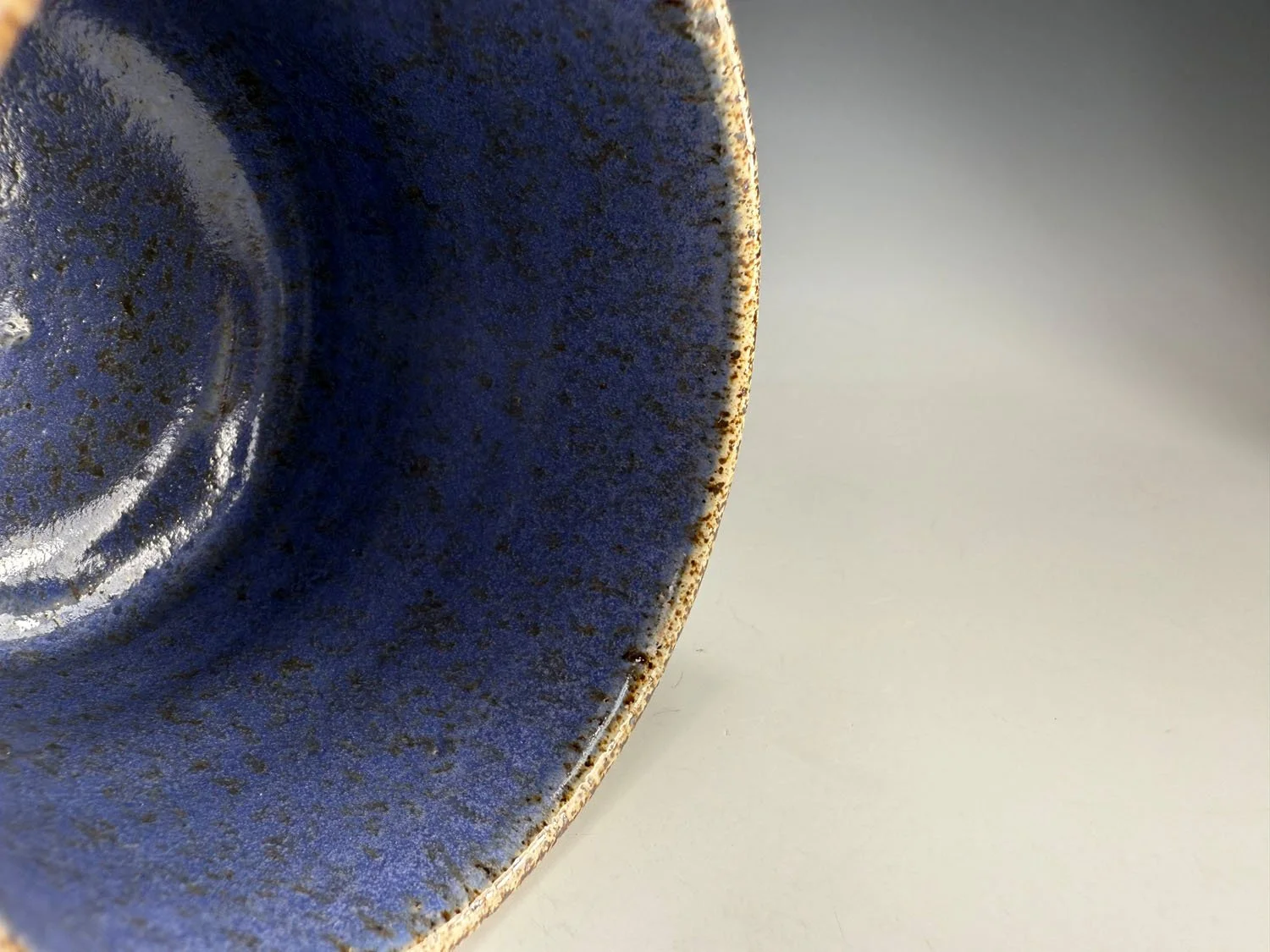 Interior view of Flower stoneware cup