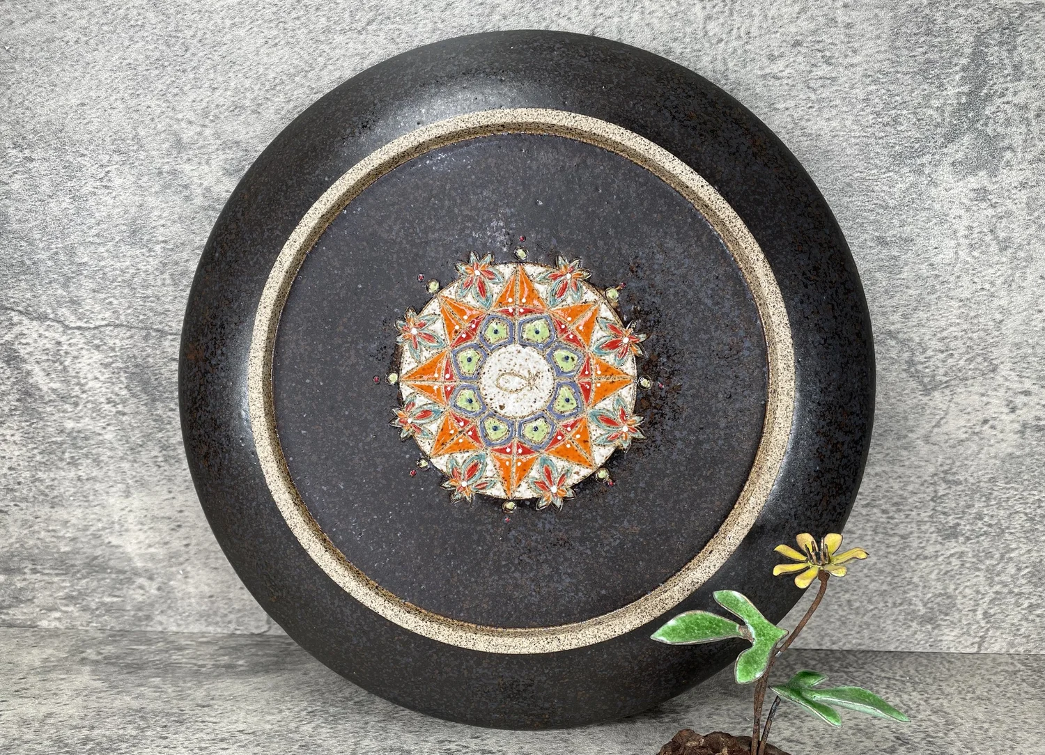 Purchase This Detailed Colorful Mandala Plate | Kathy Knapton