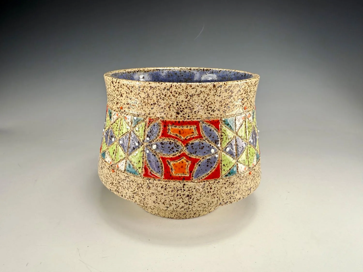 View 2 of Carved small stoneware bowl