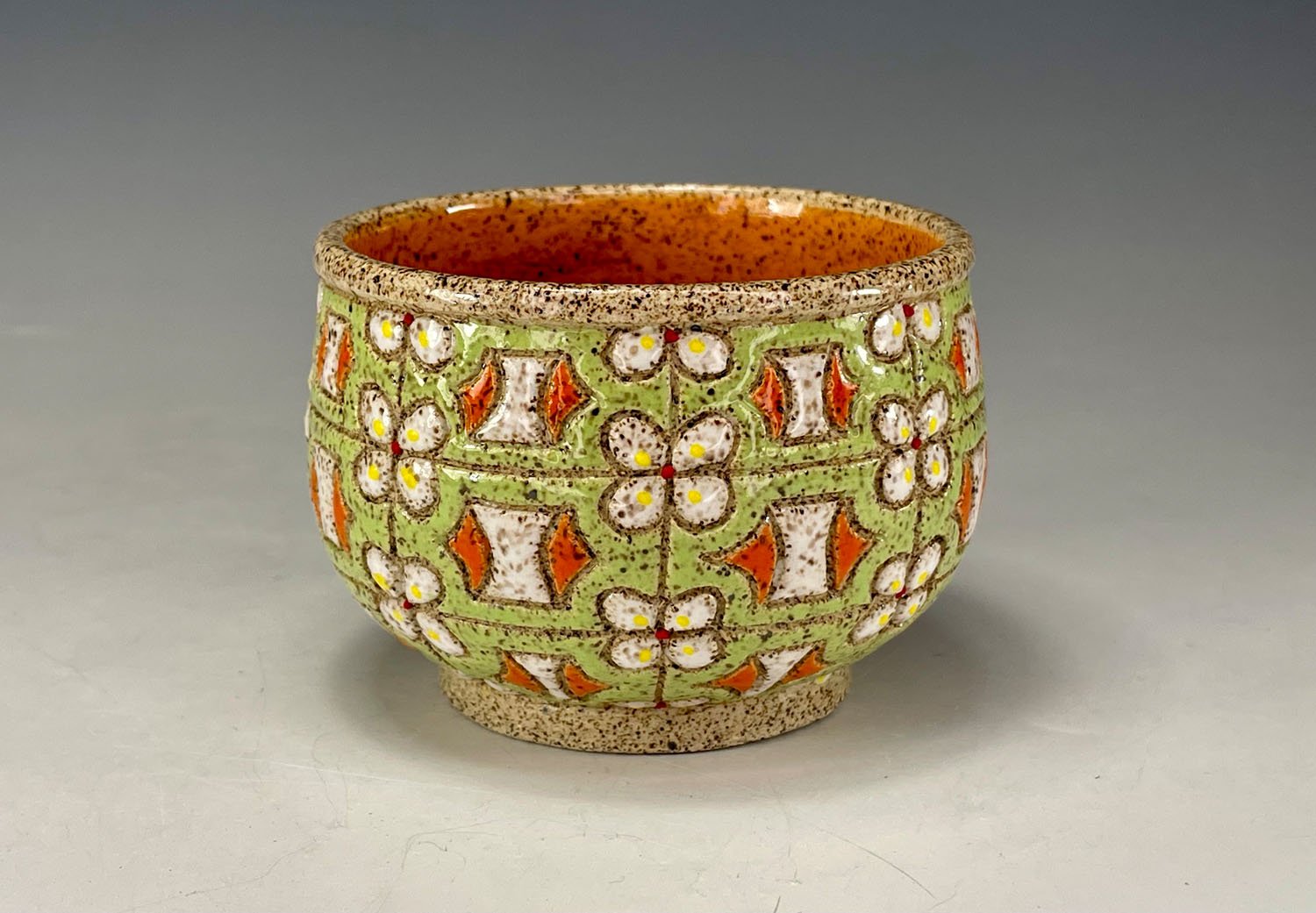 Citrus stoneware tea bowl stoneware cup