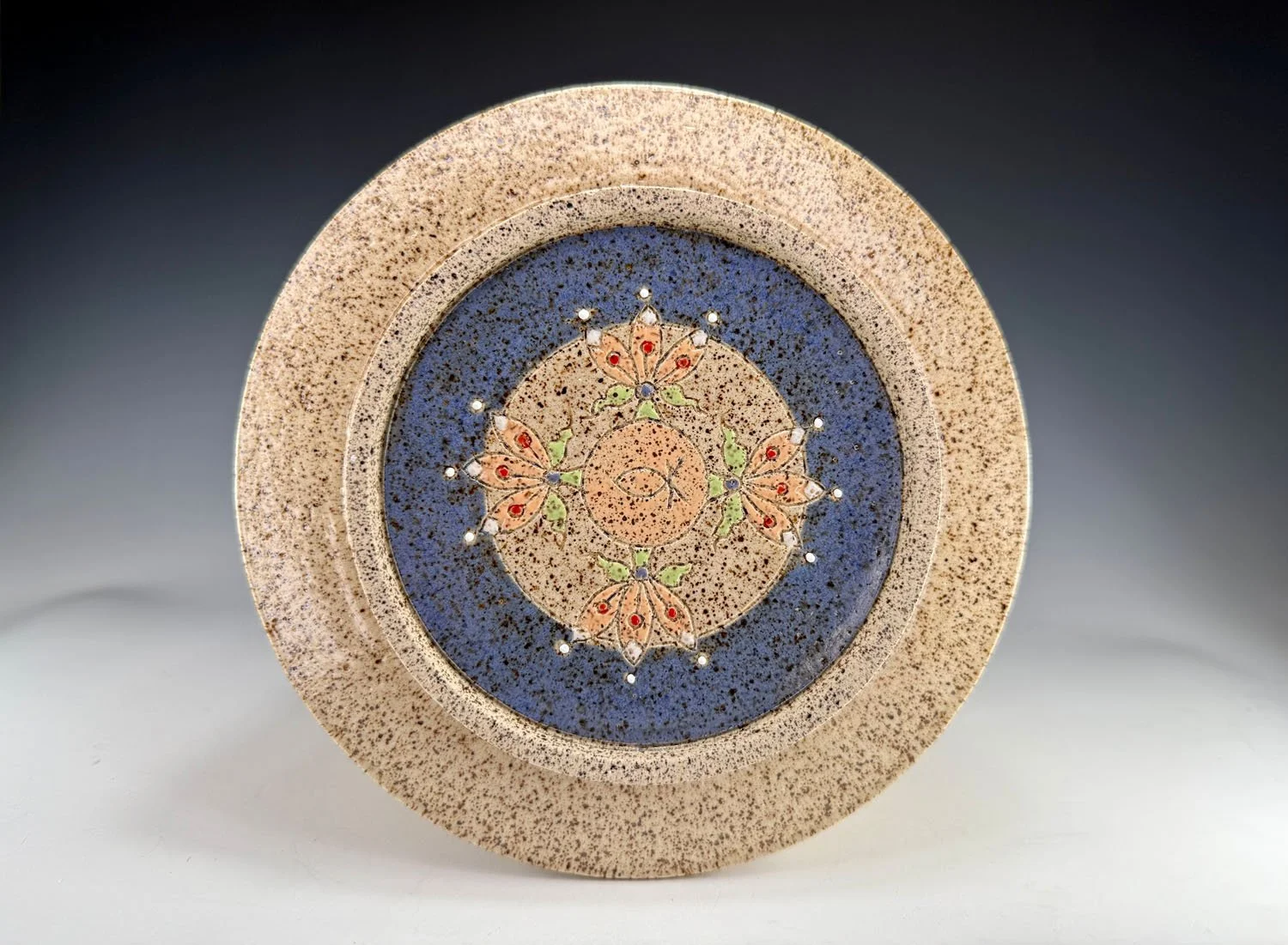 Bottom design of Thistle stoneware serving bowl