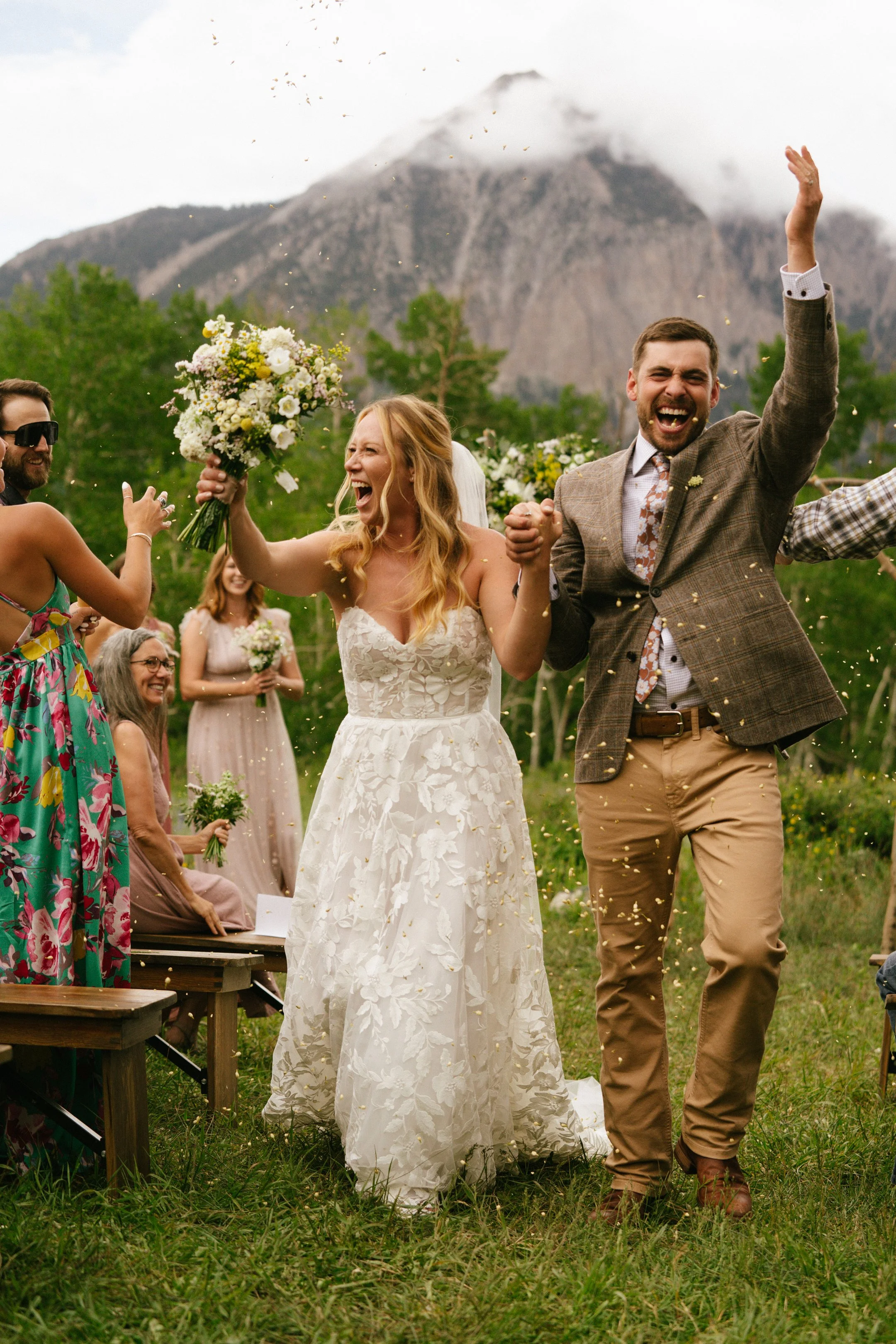 colorado wildflower june wedding florals, wedding flowers colorado mountain elopement