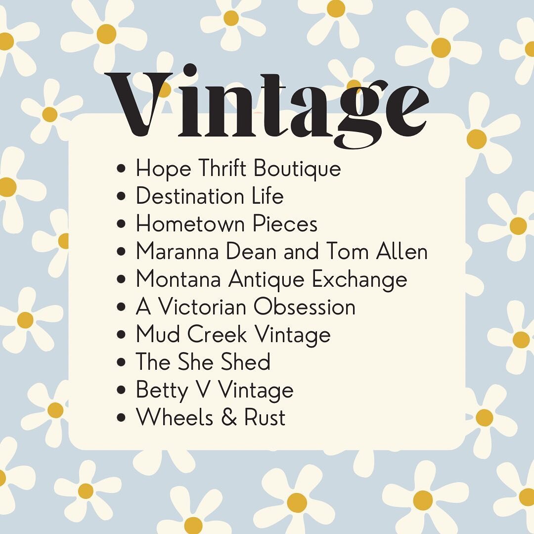 Check out this list of amazing hand-made and vintage vendors that will be joining us on May 6 from 10-4 at Fort Missoula! The weather is looking beautiful, and it&rsquo;s sure to be a great day at The Prairie Sisters Vintage Market! 

If you&rsquo;re