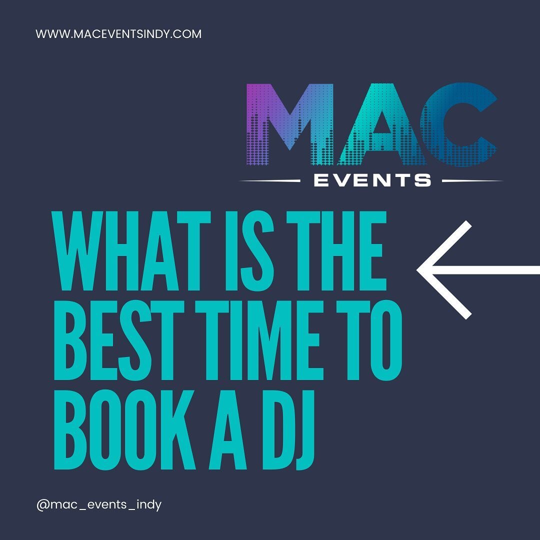When should you book a DJ? ⁠
⁠
We recommend for a wedding at least 6-12 months out.⁠
⁠
If you find someone that you have a good feeling about and want to work with them take the necessary steps to secure their talent for your big day! ⁠
⁠
For school 