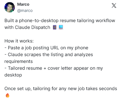 Tailor Your Resume with Claude Dispatch