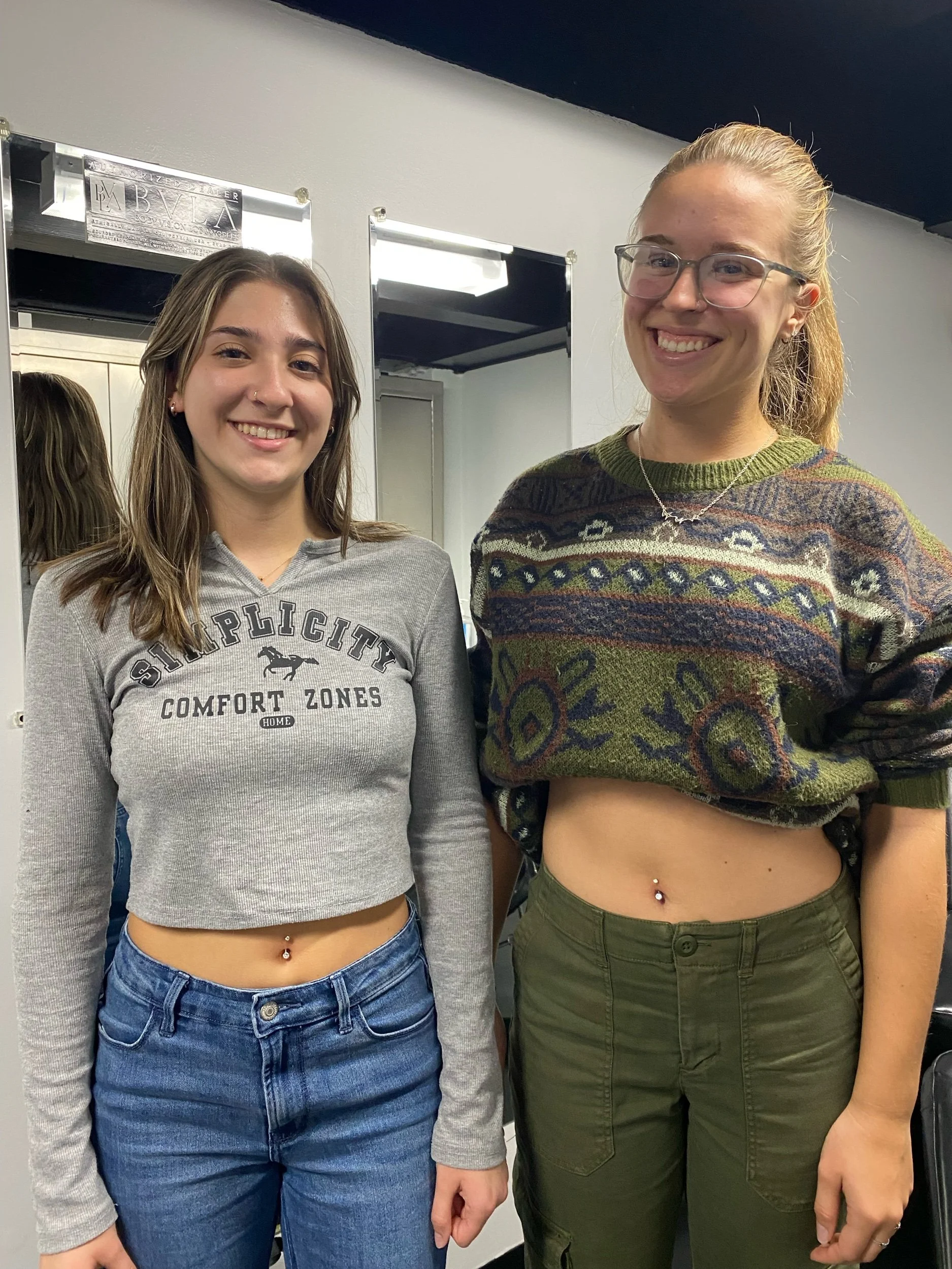 A couple Navel Piercings