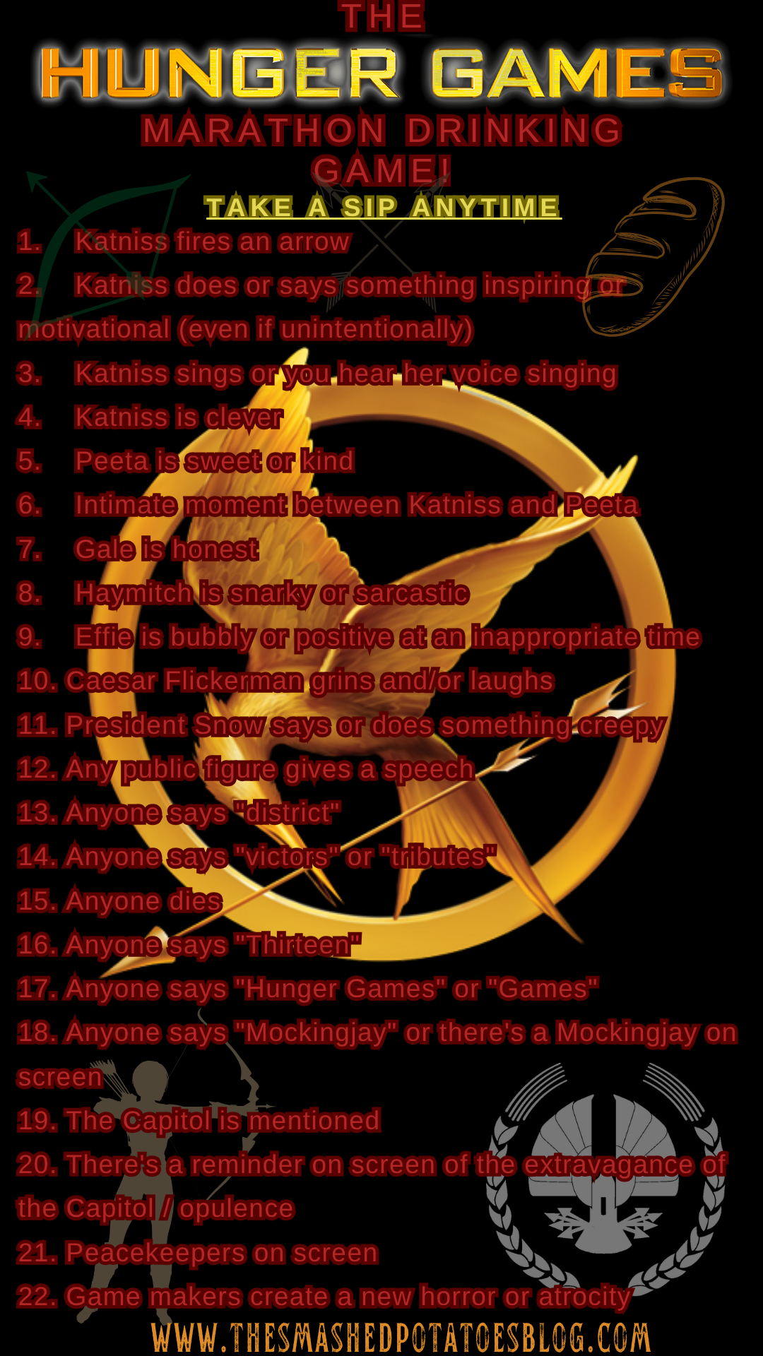 The Hunger Games Marathon Drinking Game: Sip Through Every District ...