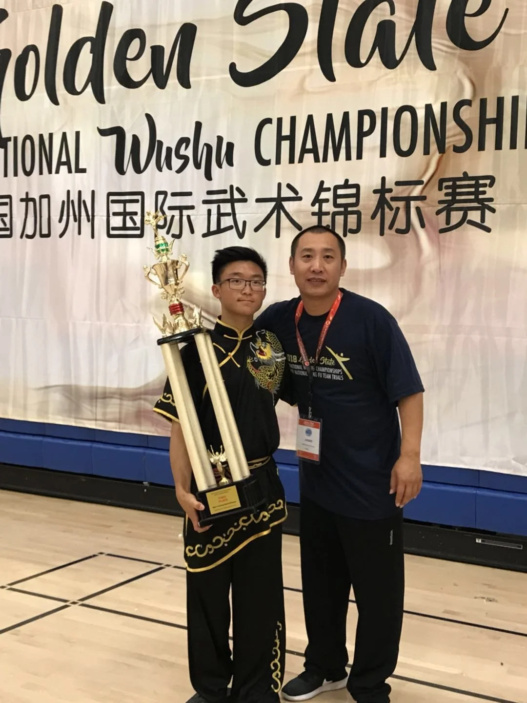 2018 USAWKF Golden State International Wushu Championships，All-around grand champion for  13-18 (M)