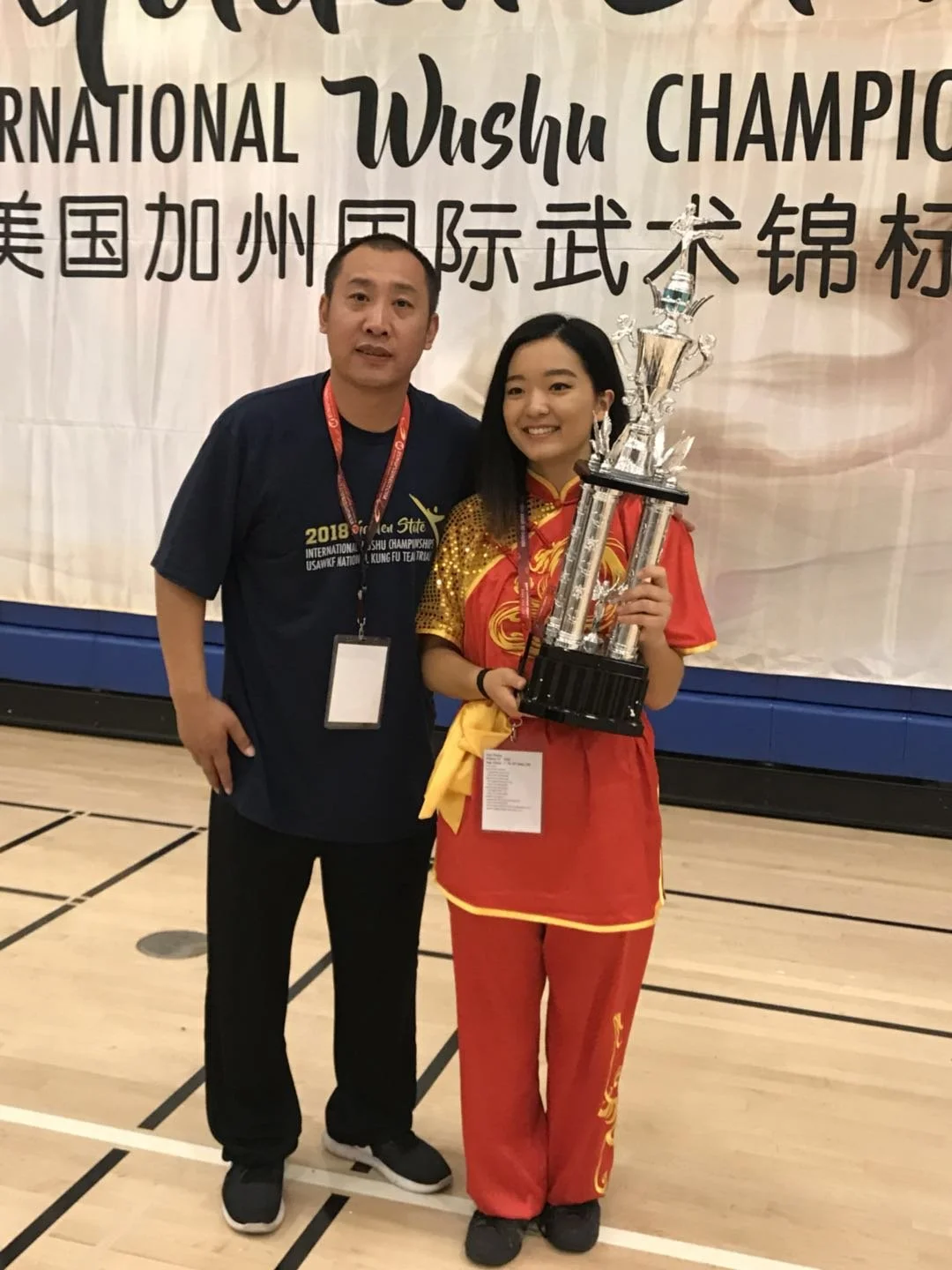 2018 USAWKF Golden State International Wushu Championships，All-around second place for  13-18 (F)