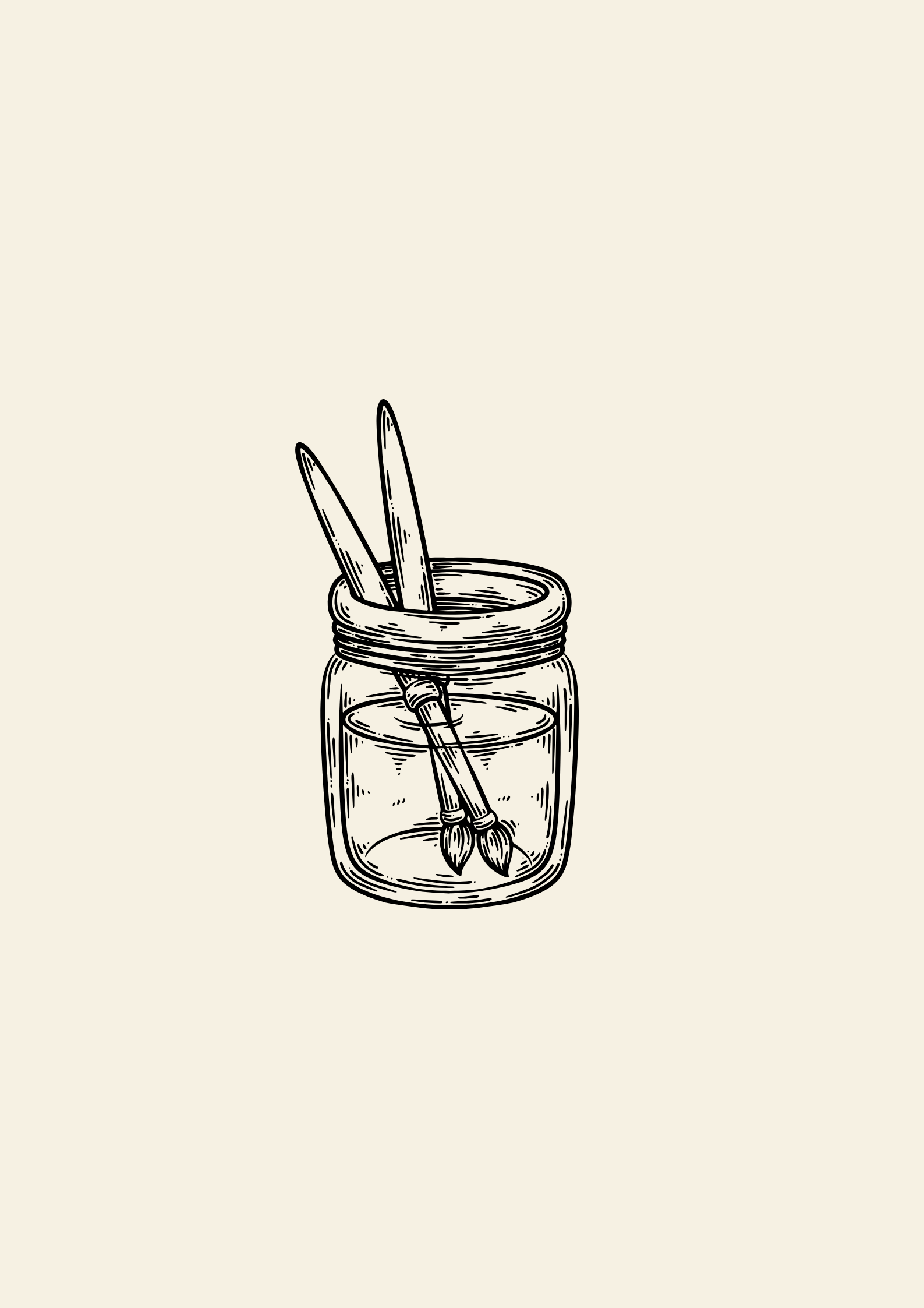 Bevs and Brushes - Flowers in a jar