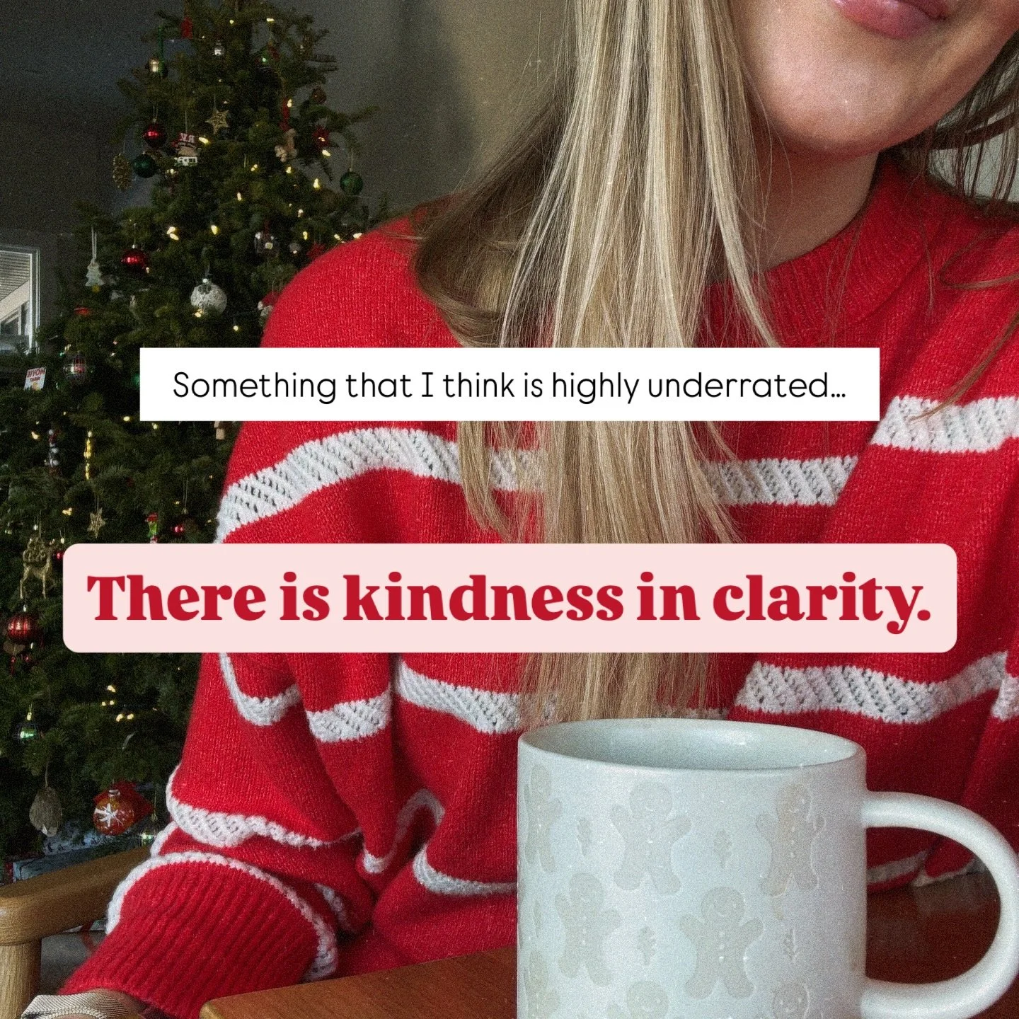 𝐓𝐡𝐞𝐫𝐞 𝐢𝐬 𝐤𝐢𝐧𝐝𝐧𝐞𝐬𝐬 𝐢𝐧 𝐜𝐥𝐚𝐫𝐢𝐭𝐲.

So many people believe it&rsquo;s more polite to be vague.
To be &ldquo;easygoing.&rdquo;
To go with the flow.
To not take up space.
To not ask for &ldquo;too much&rdquo;.

But vagueness often cr