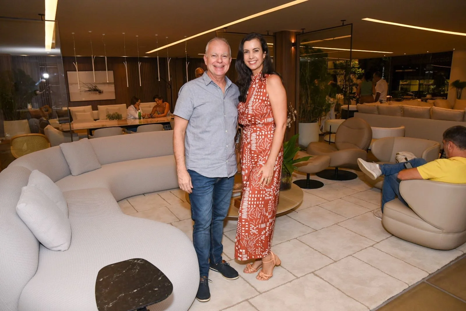 Patrícia Martinez attends the launch of Básica Home's new commemorative showroom