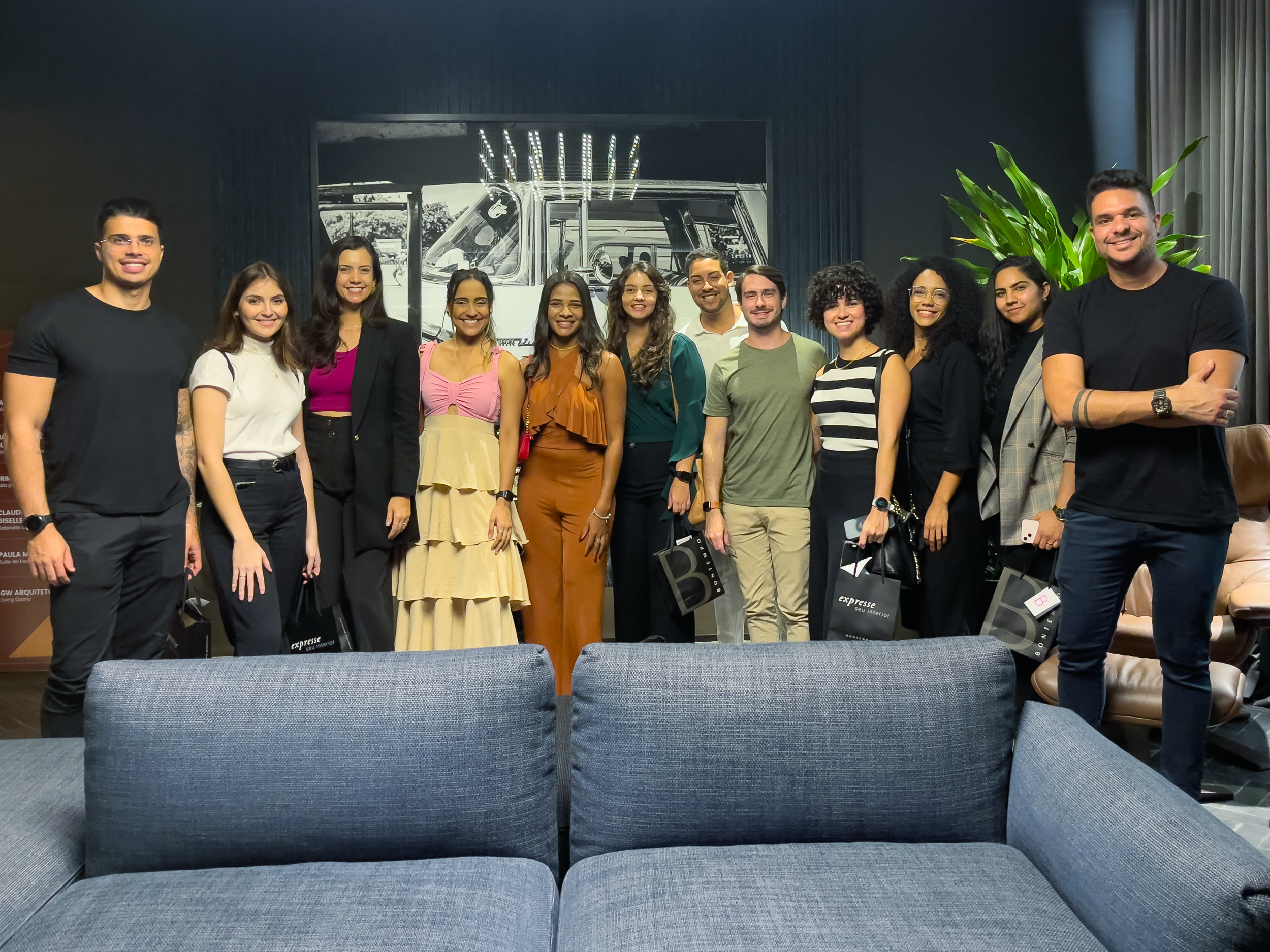 Pinheiro Martinez Arquitetura's interiors team at the Casas Conceito exhibition at the invitation of Bontempo.