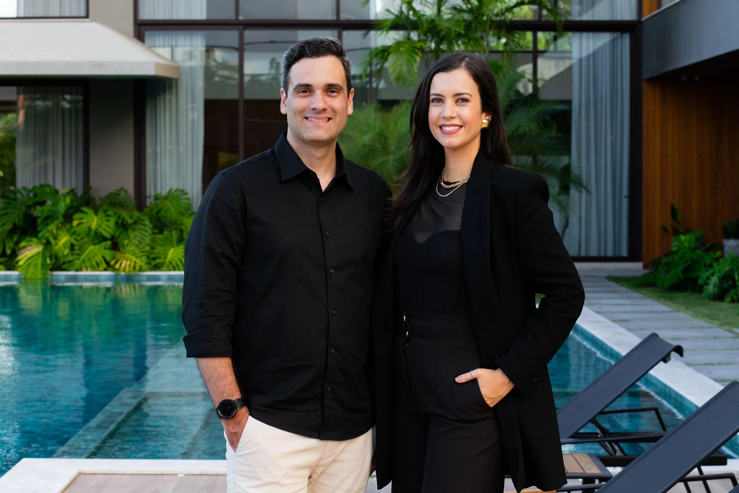 In the picture are the partners of Pinheiro Martinez Arquitetura: Adamo Pinheiro and Patrícia Martinez