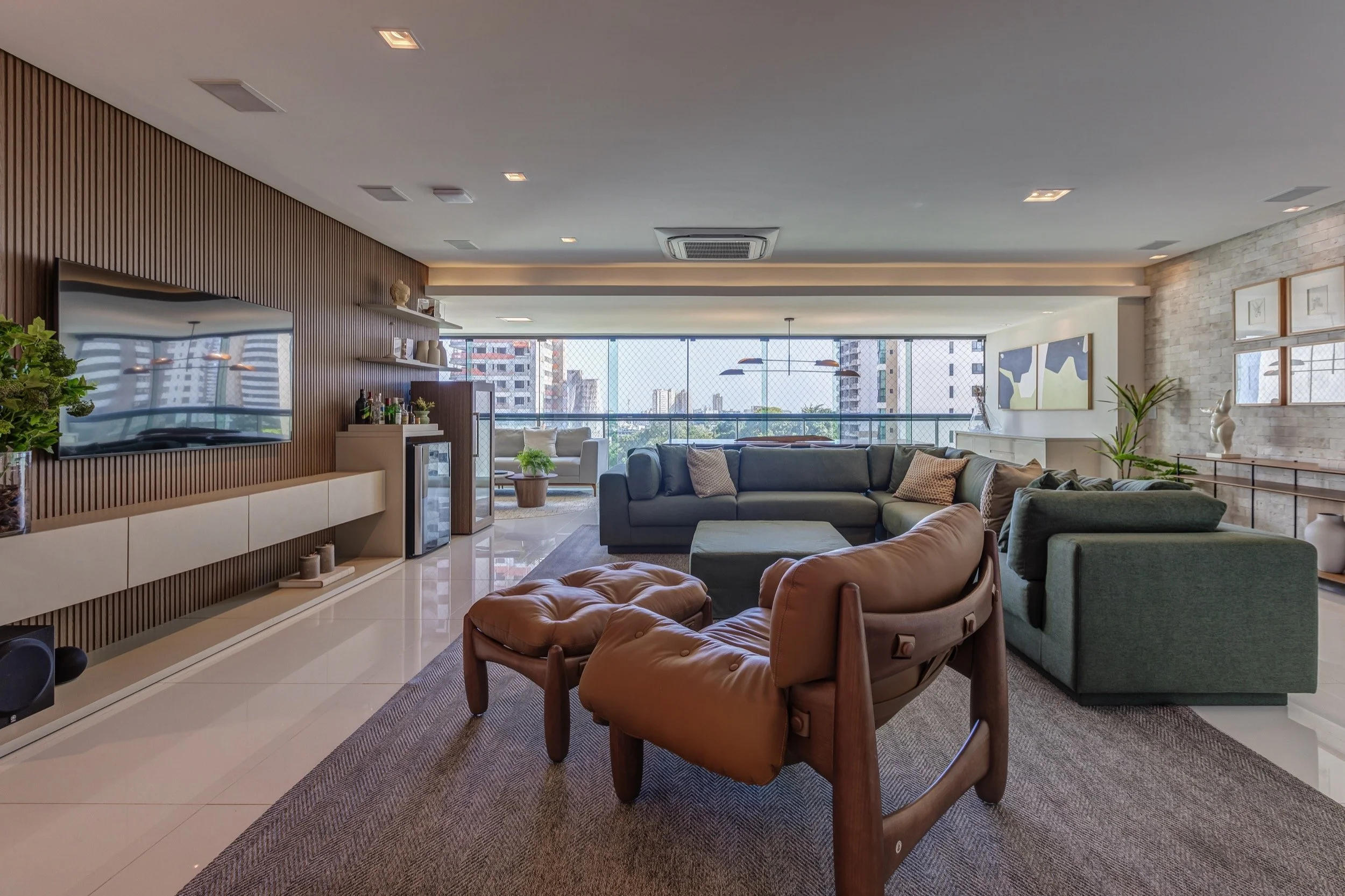 Reforma Apartamento - Villaggio Panamby - Horto Florestal - Living Integrado - Pinheiro Martinez Arquitetura