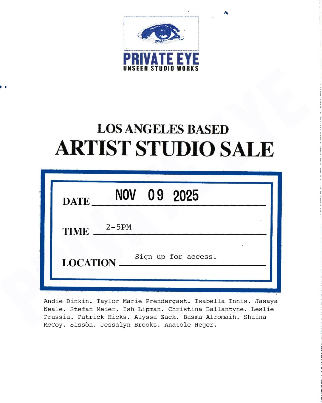 PRIVATE EYE - ARTIST STUDIO SALE