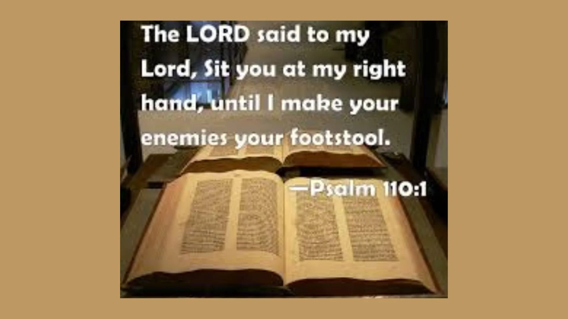 The Greatness of Jesus   Psalm 110