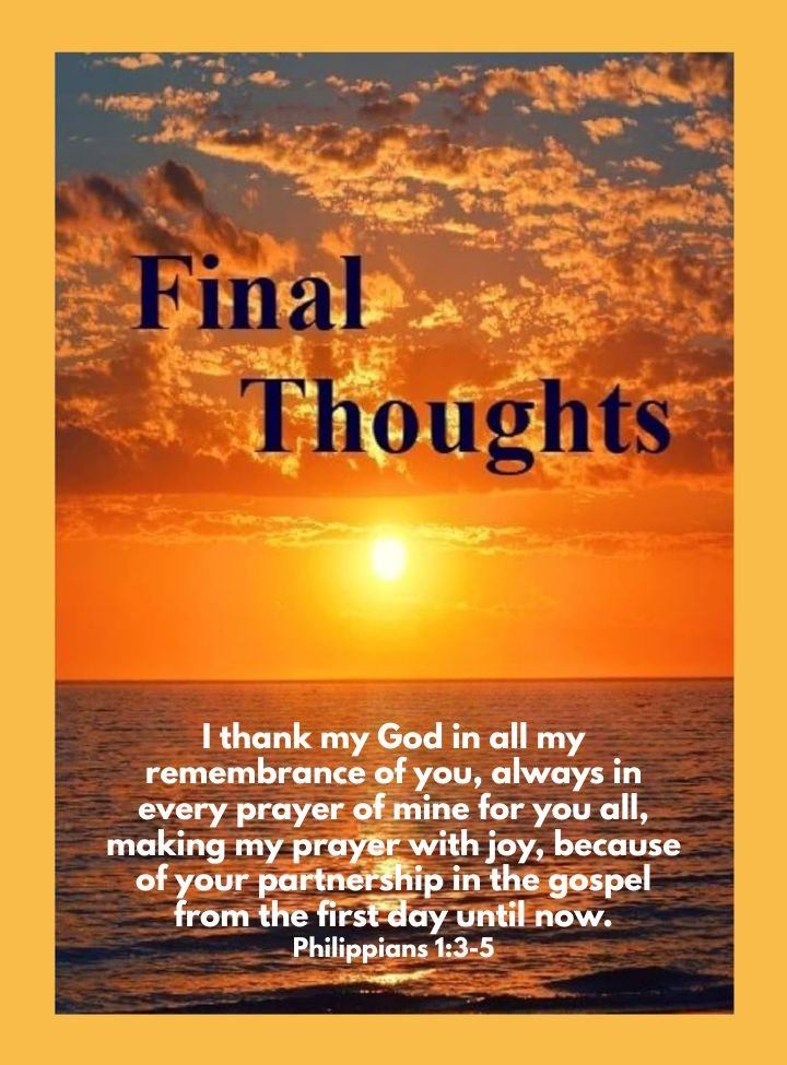 Final Thoughts from Us to You