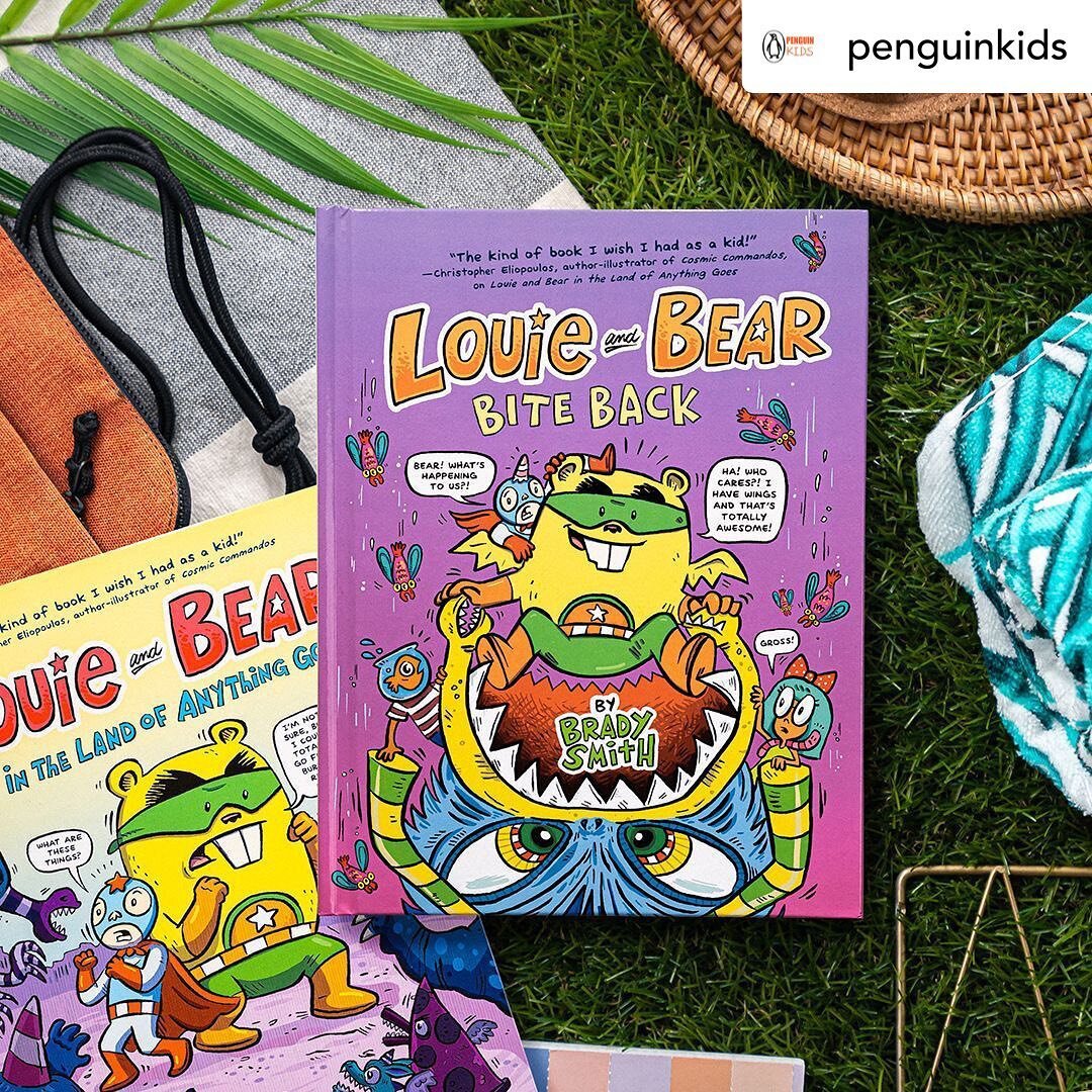 @bradysmithhere does it again 😵🔥 Working on the Louie and Bear graphic novels is a dream. The colors are really poppin&rsquo; off the page, you need to go check it out!! 🌈💥🤯 (Reposting image from @penguinkids)