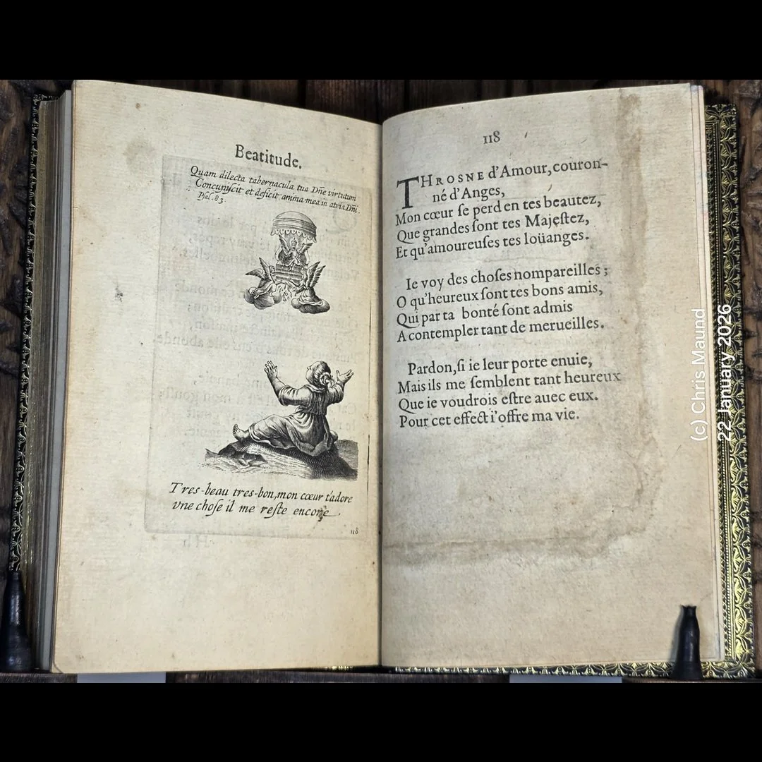 1631 1st Edtn (Paris) LES EMBLEMES D'AMOUR DIVIN ET HUMAIN ENSEMBLE By “Un Père Capucin” Very Good