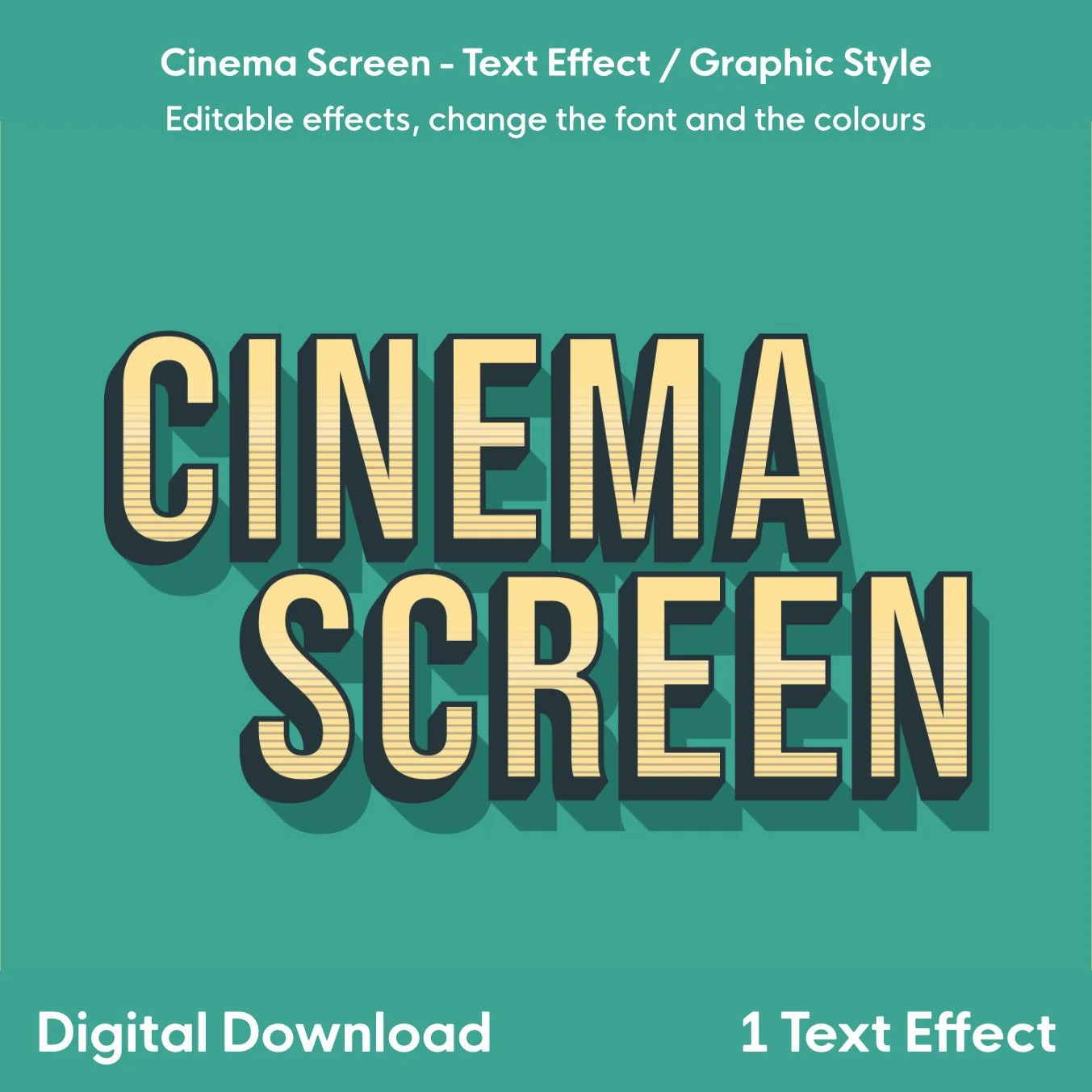 Cinema Screen - 1 Text Effect / Graphic Style