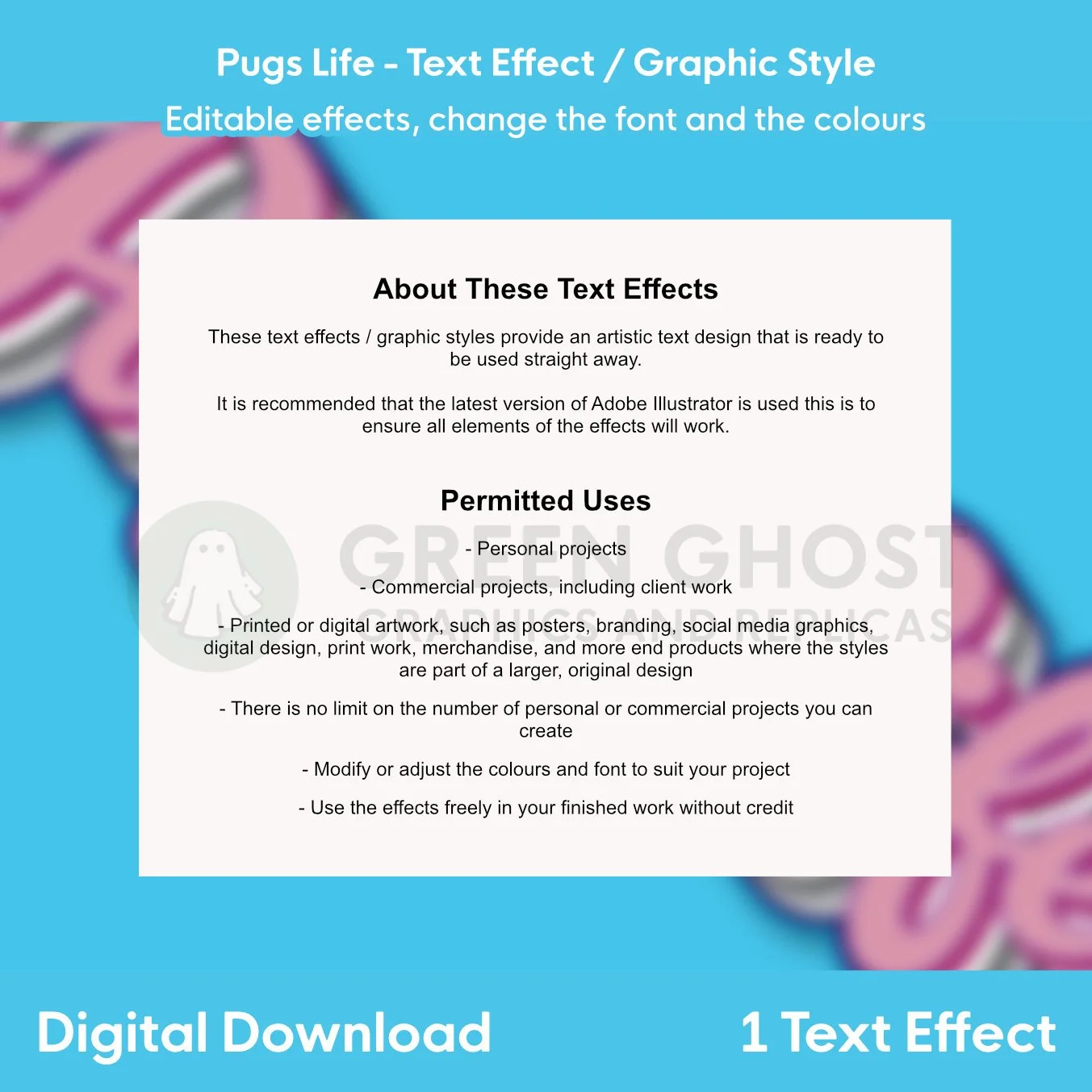 About the modern style text effect and how it can be used.