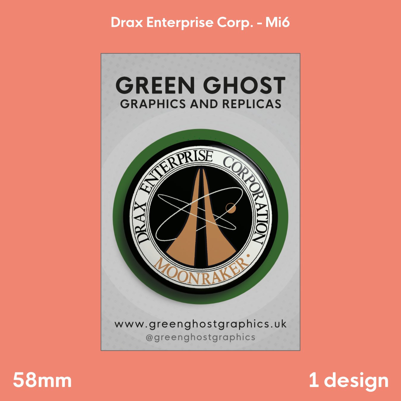 Mi6: Drax Enterprise Corp. Badge | 58mm