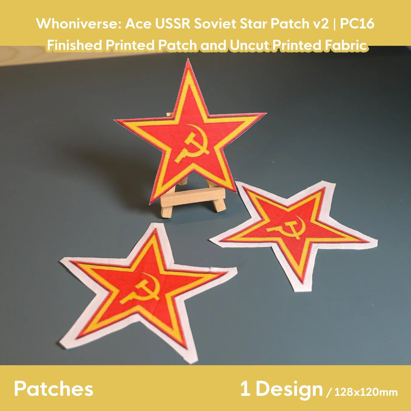 Whoniverse: Ace USSR Soviet Star Printed Patch V2 | 128mm x 120mm