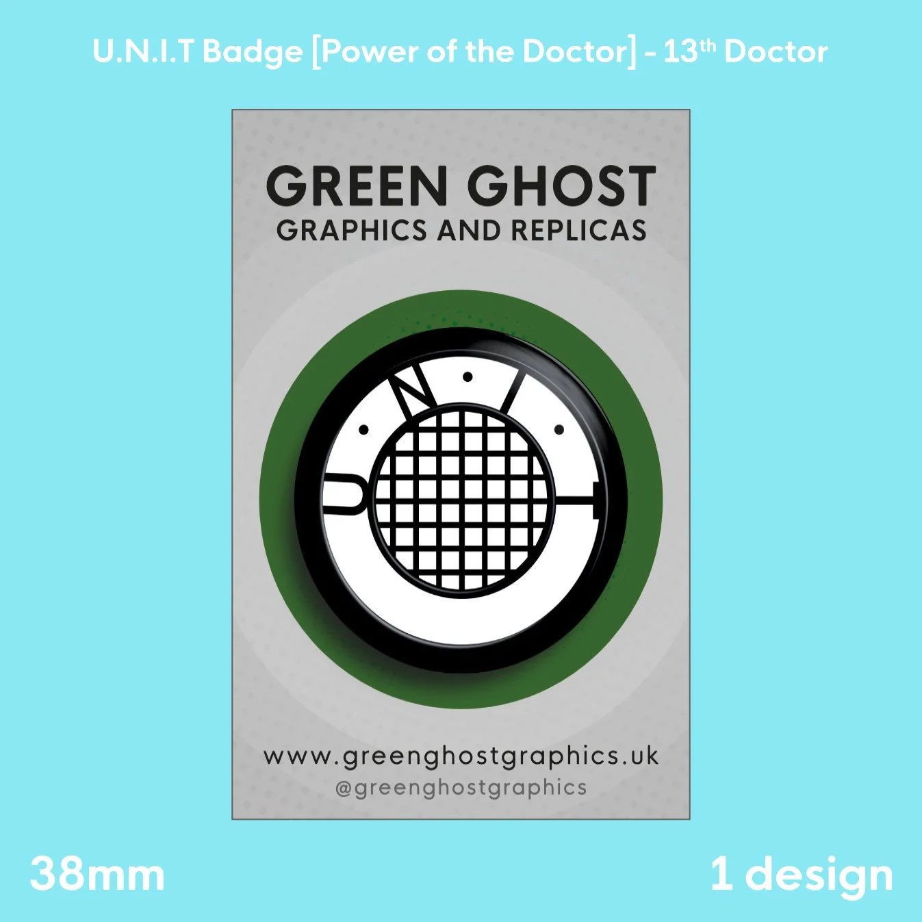 Whoniverse: U.N.I.T Power of the Doctor 13th Doctor Badge | 38mm