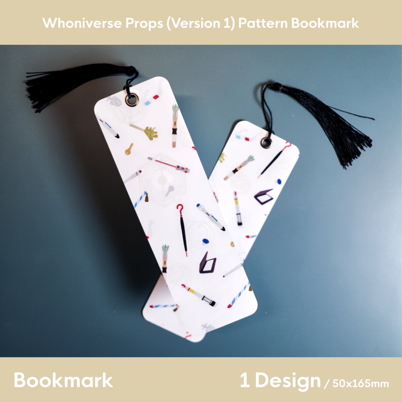 Whoniverse Prop (Version 1) Patterned Bookmark | 50mm x 165mm