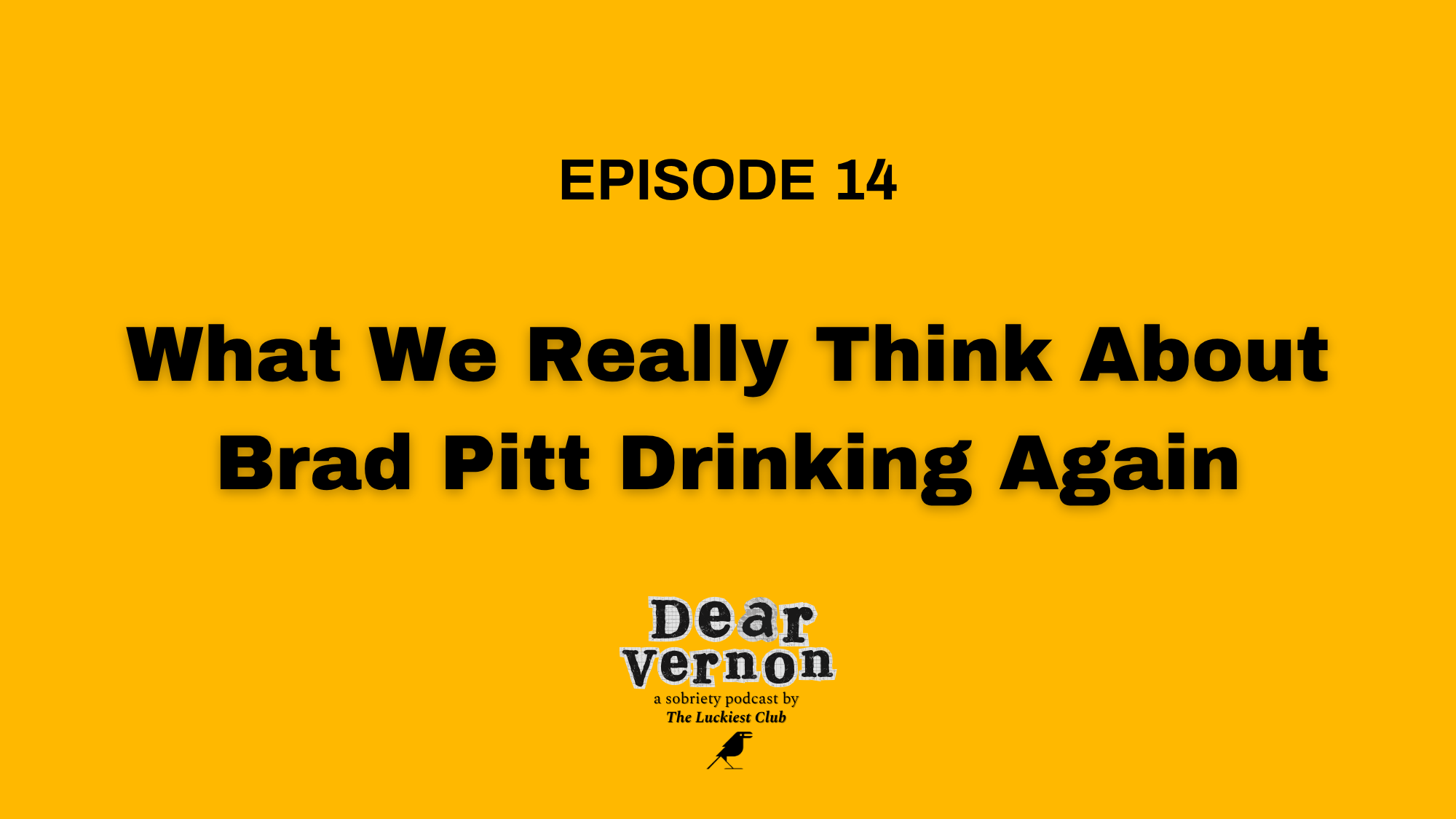 Episode 14: What We Really Think About Brad Pitt Drinking Again