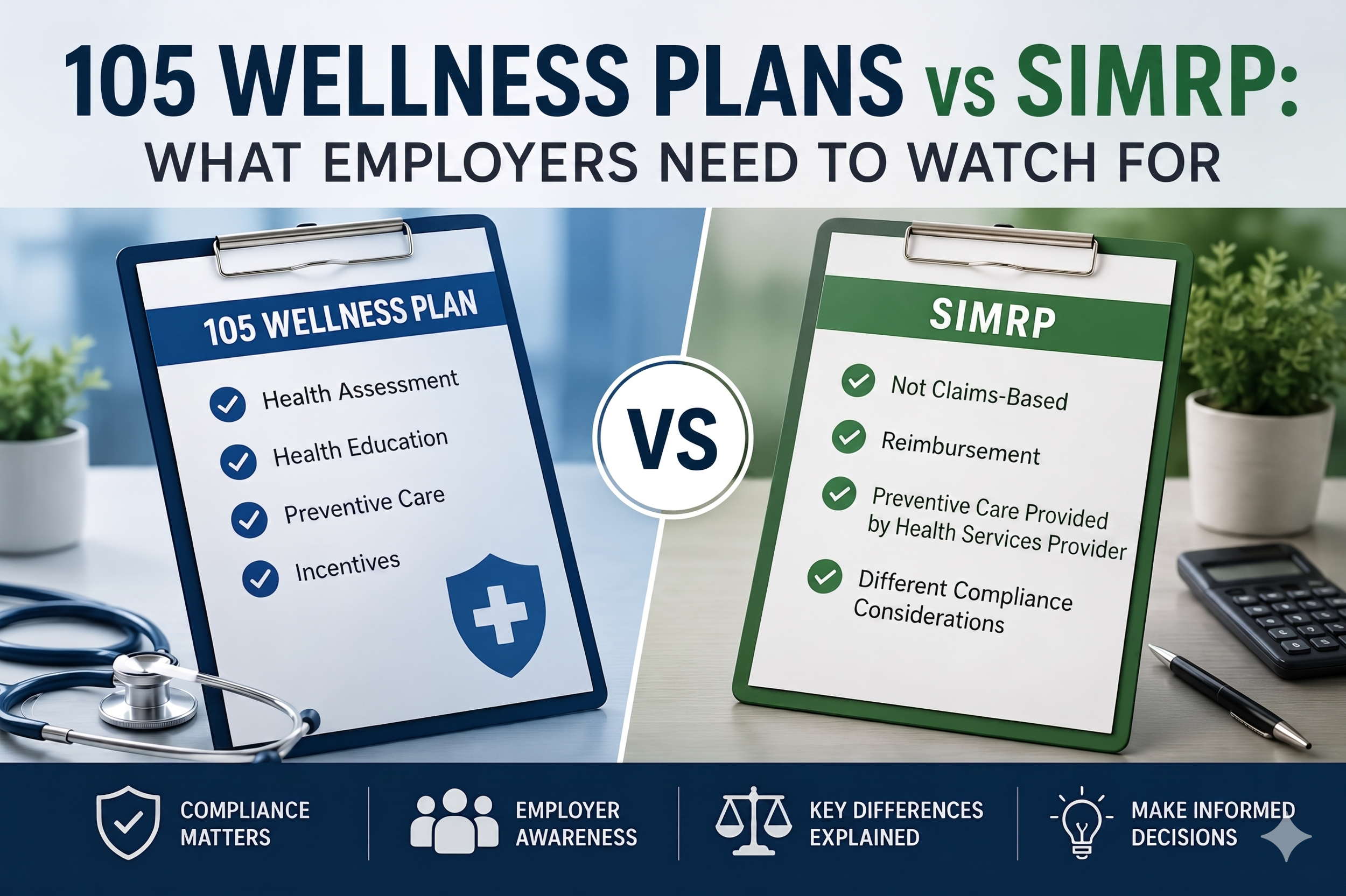 105 Wellness Plans vs SIMRP: What Employers Need To Watch For