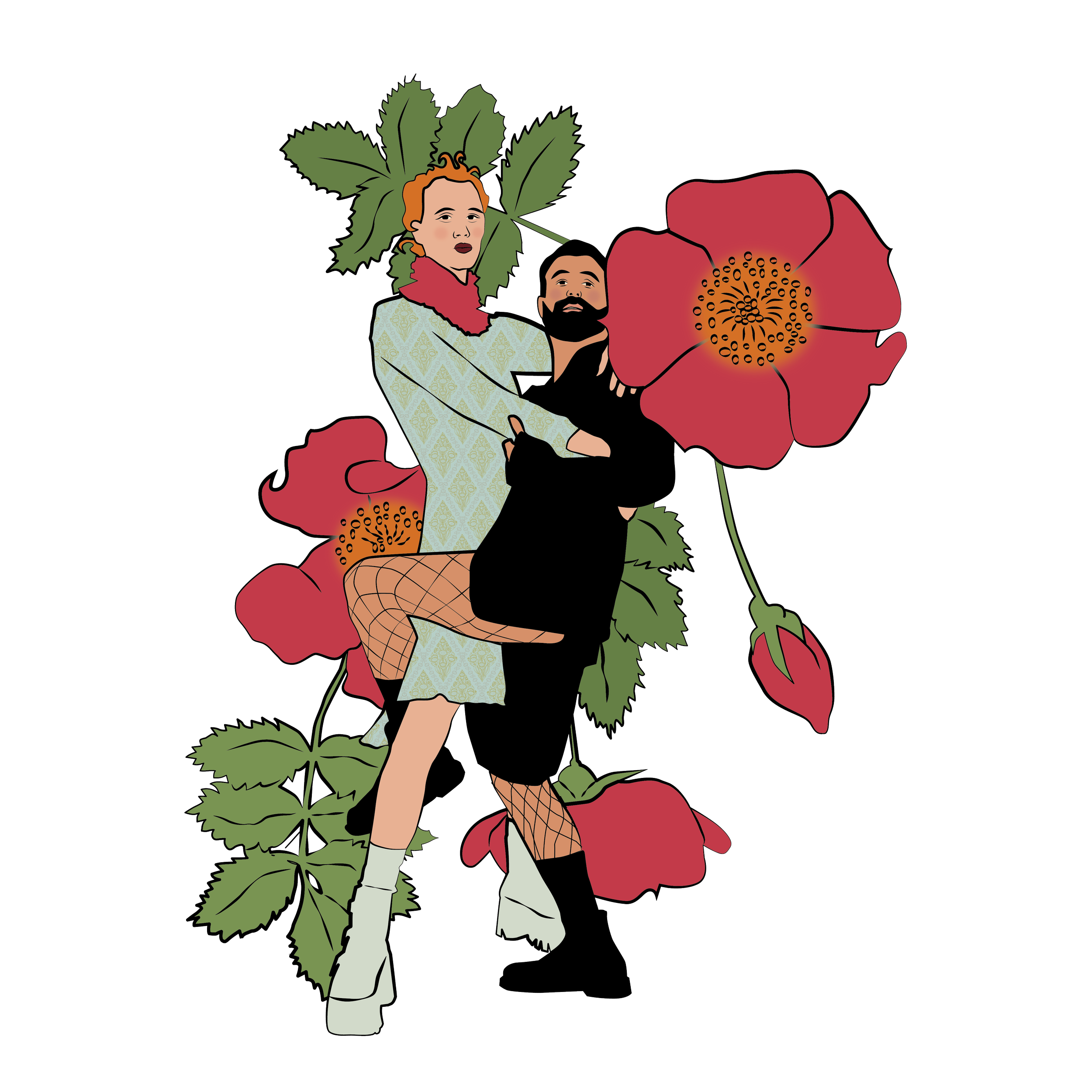 Queer couple illustration