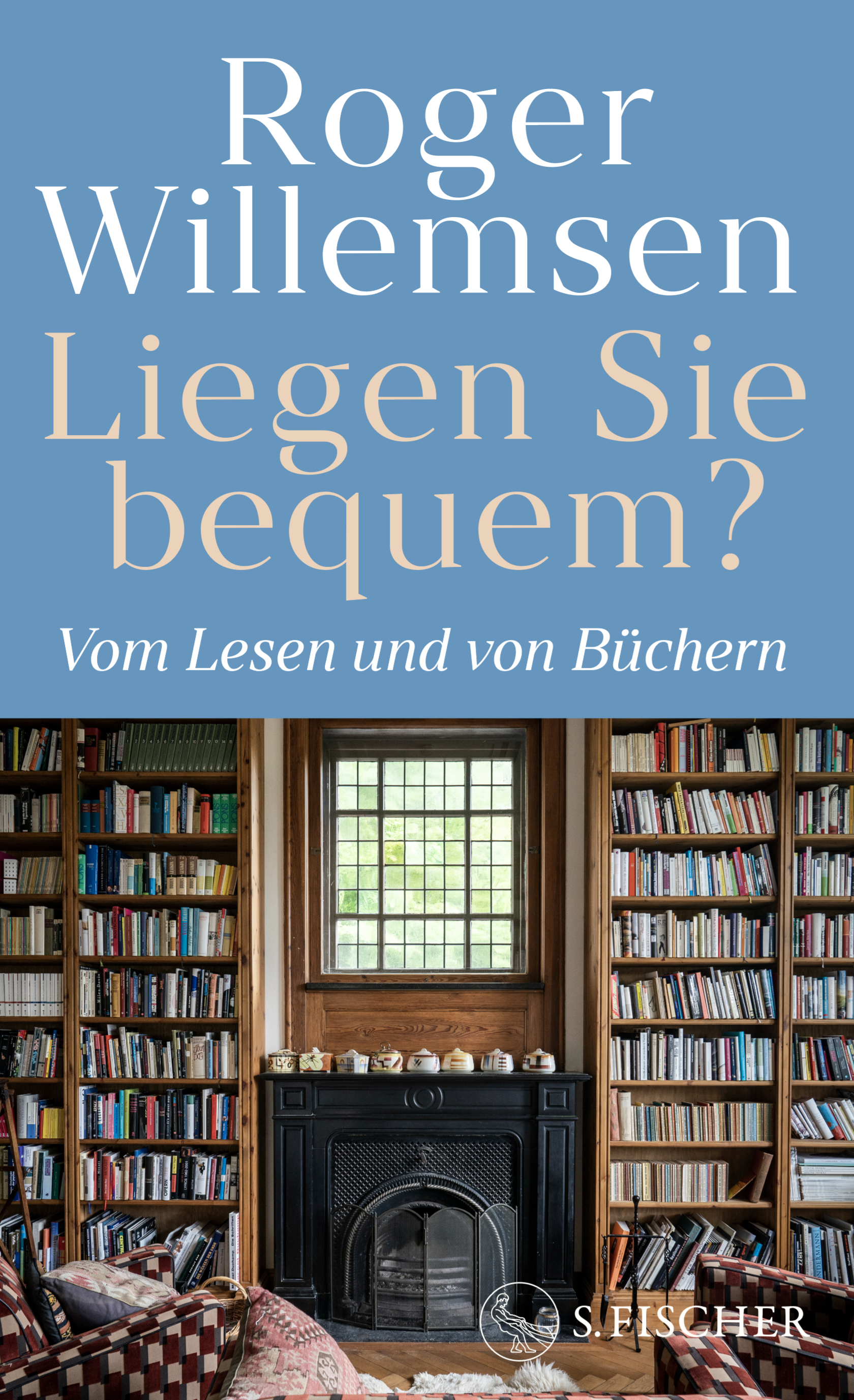 Cover design for Roger Willemsen, Liegen Sie bequem?, S. Fischer