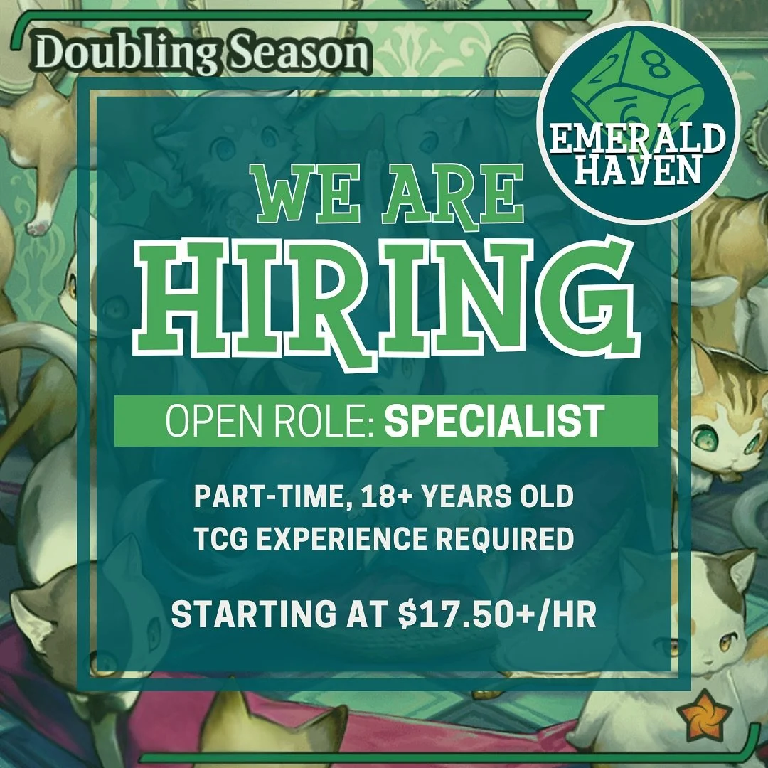 We&rsquo;re once again looking for new talent to join our team! Please visit our website or the shop for our application, which you can turn in at the shop or email us your digital copy. Share the word with anyone you think would make a great additio