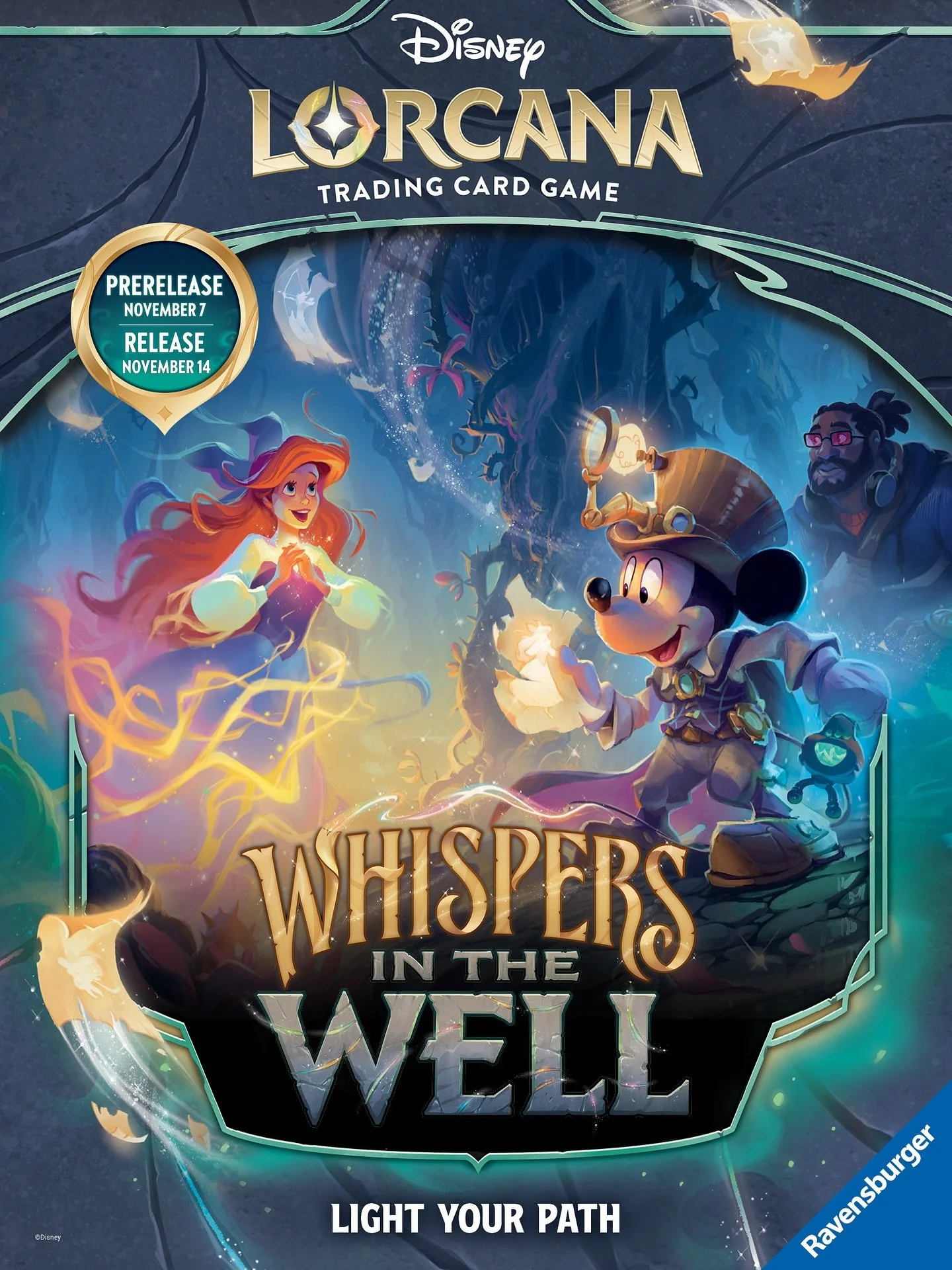 Releasing tomorrow! Disney Lorcana&rsquo;s new set &mdash; &lsquo;Whispers in the Well&rsquo;

It will take some detective work and sleuthing magic to get to the bottom of this mystery.&nbsp;Get ready to follow the&hellip; Whispers! With a team of gl