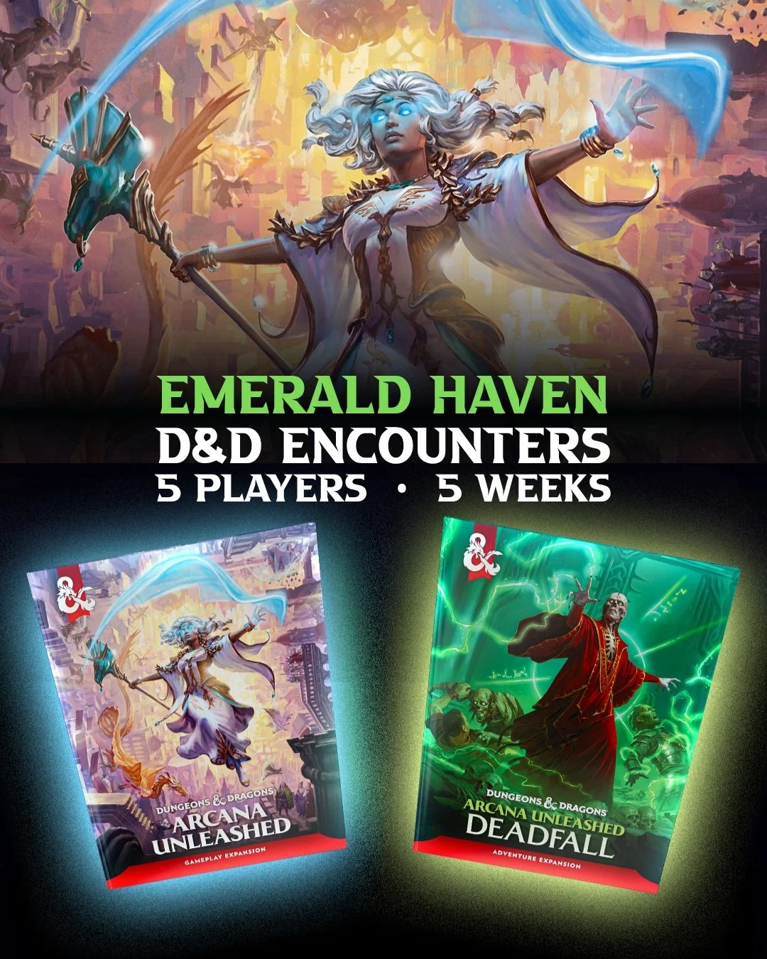 Our next season for Dungeons &amp; Dragons is almost here with 'Season of Magic', centered around the release of Arcana Unleashed and Arcana Unleashed: Deadfall 🧙&zwj;♀️ This season brings a new mini campaign taking on the Red Wizards of Thay and Sz