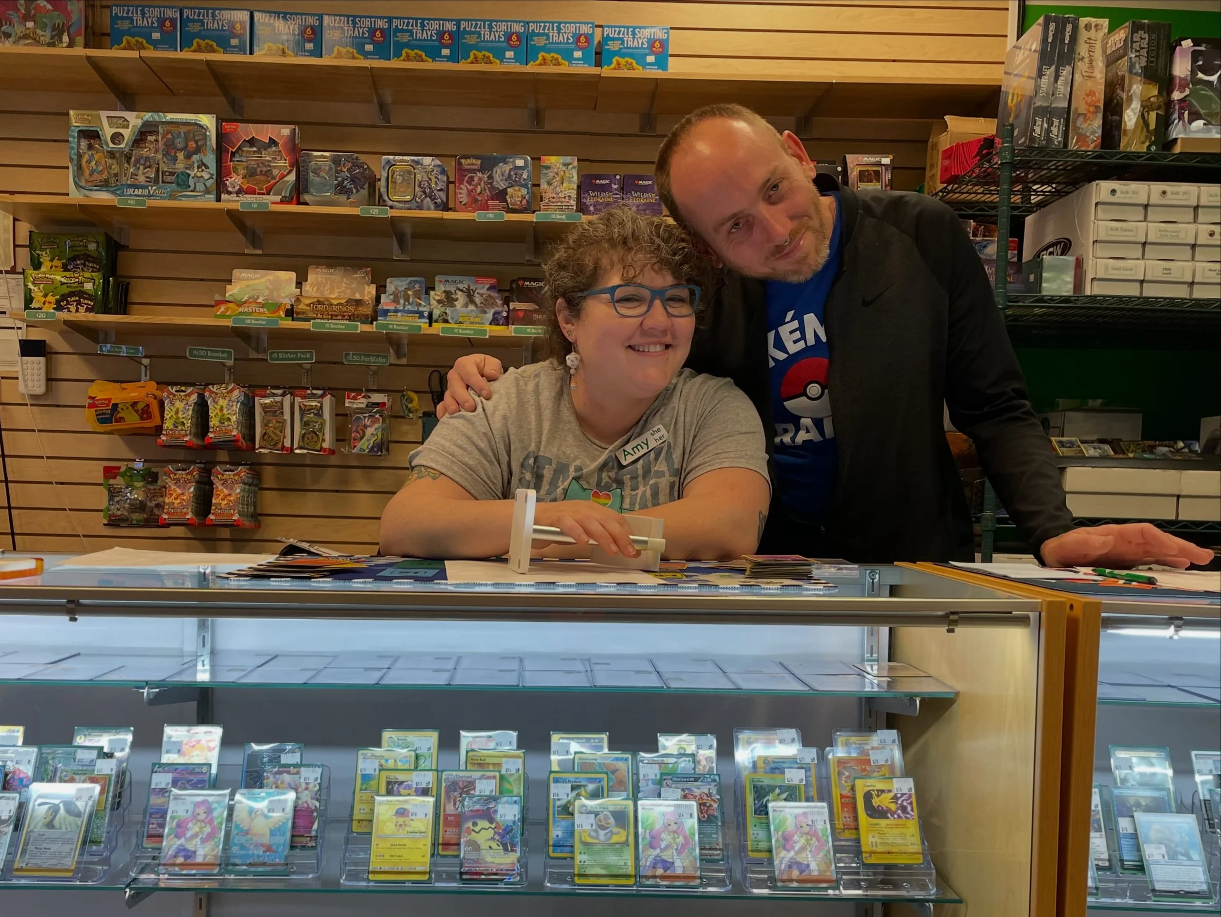 Happy 40th Birthday this week to Emerald Haven&rsquo;s shop owner, Amy! As we near the 1 year anniversary in our new location, it&rsquo;s fun to look back at the many teams she&rsquo;s been part of through the years 🥎🛼🎲