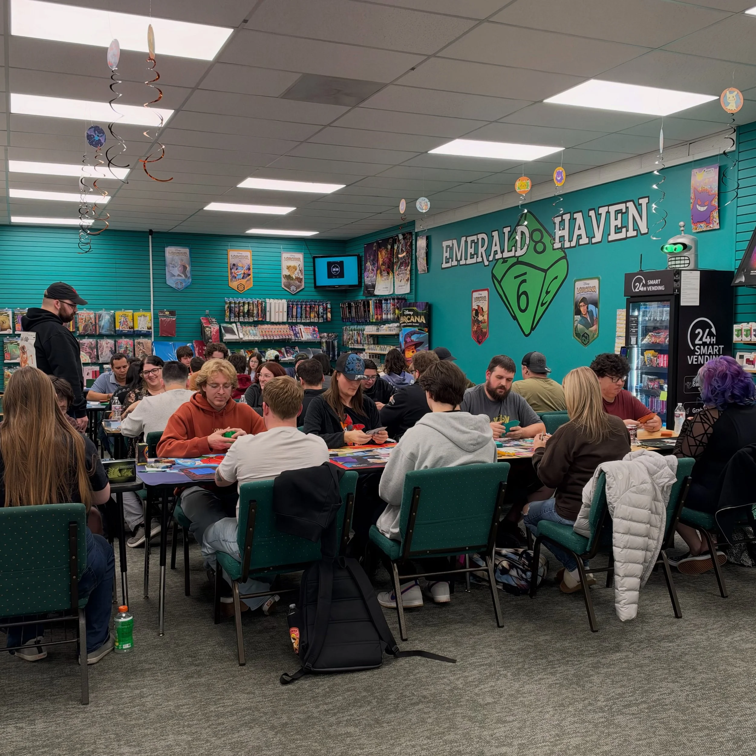 Weekend 1 was a success for our Pok&eacute;mon Delta Reign Pre-Release! Register now for our Noon Halloween event. *Costumes encouraged* 👻