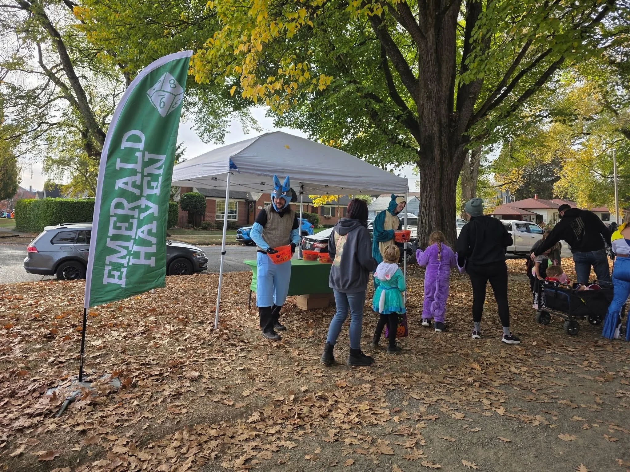 Thanks for visiting our Trick-or-Treat booth Saturday out at the lake 🎃 Drop by the shop for a free Trick-or-Trade Pok&eacute;mon pack for kids all week!
