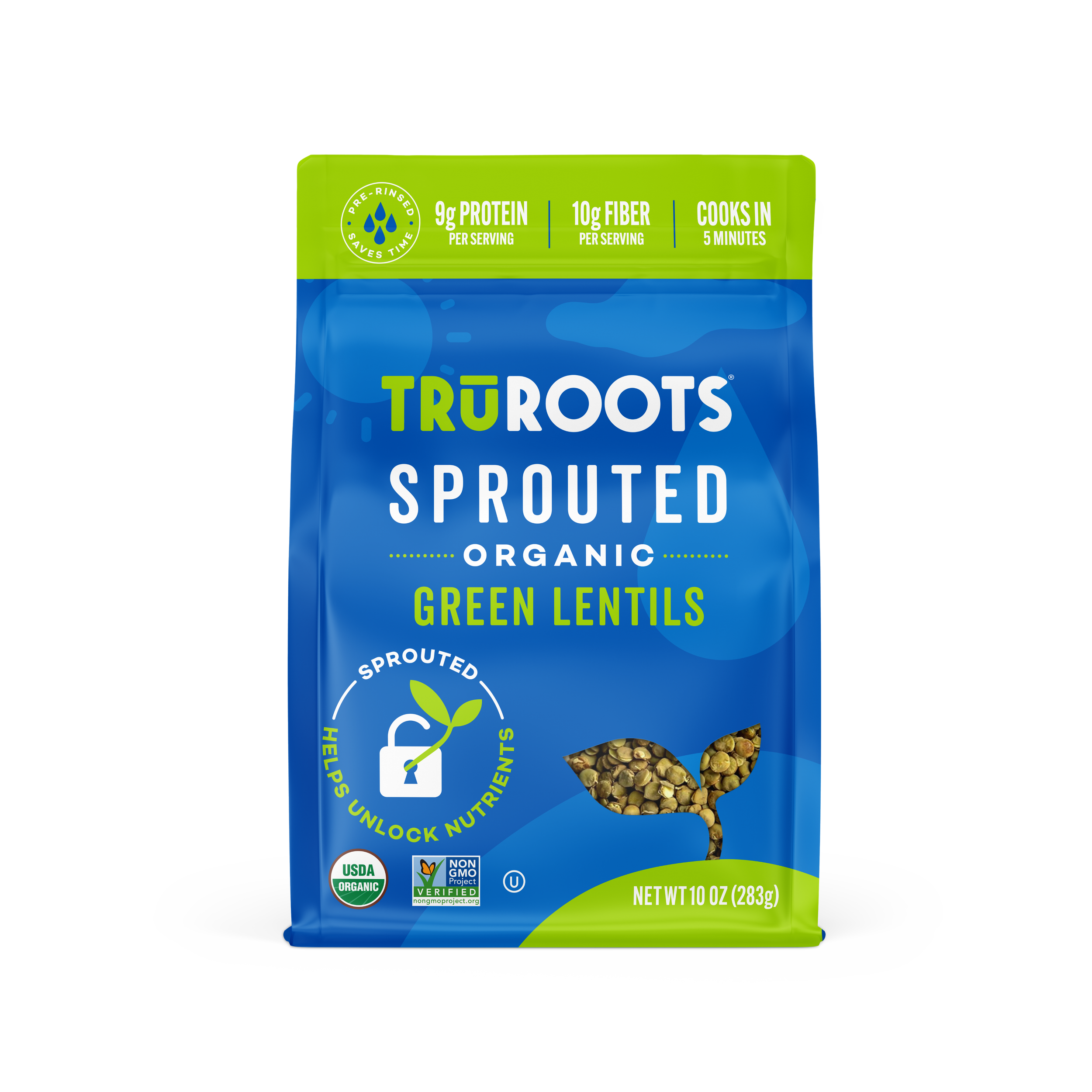 Organic Sprouted Green Lentils